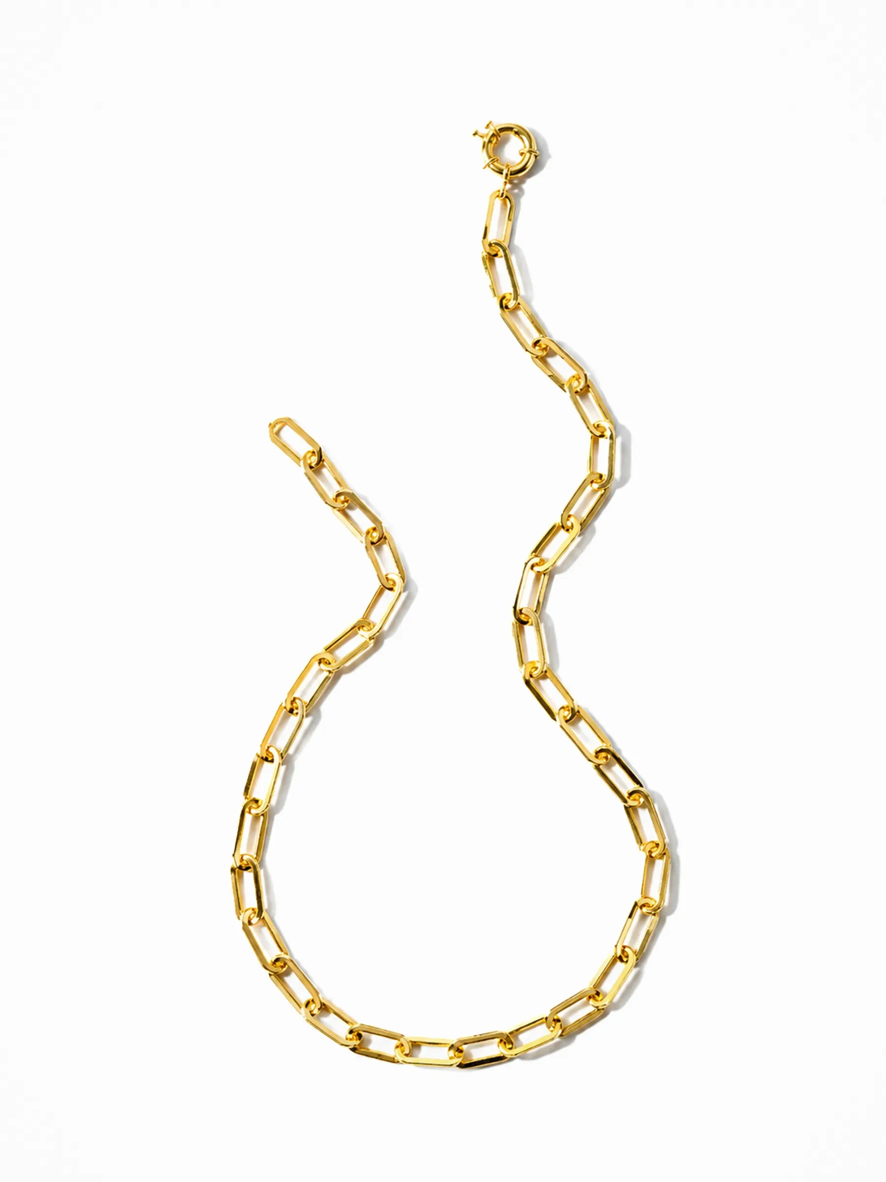 Gouden Paperclip Schakel Ketting Legend