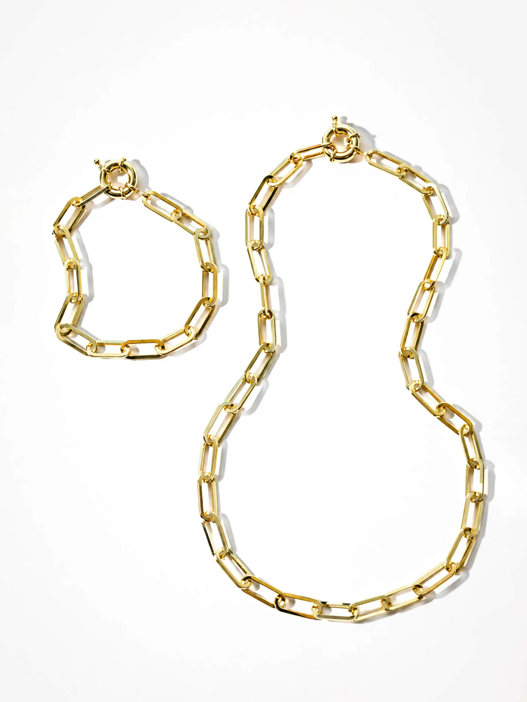 Gouden Paperclip Schakel Ketting Legend