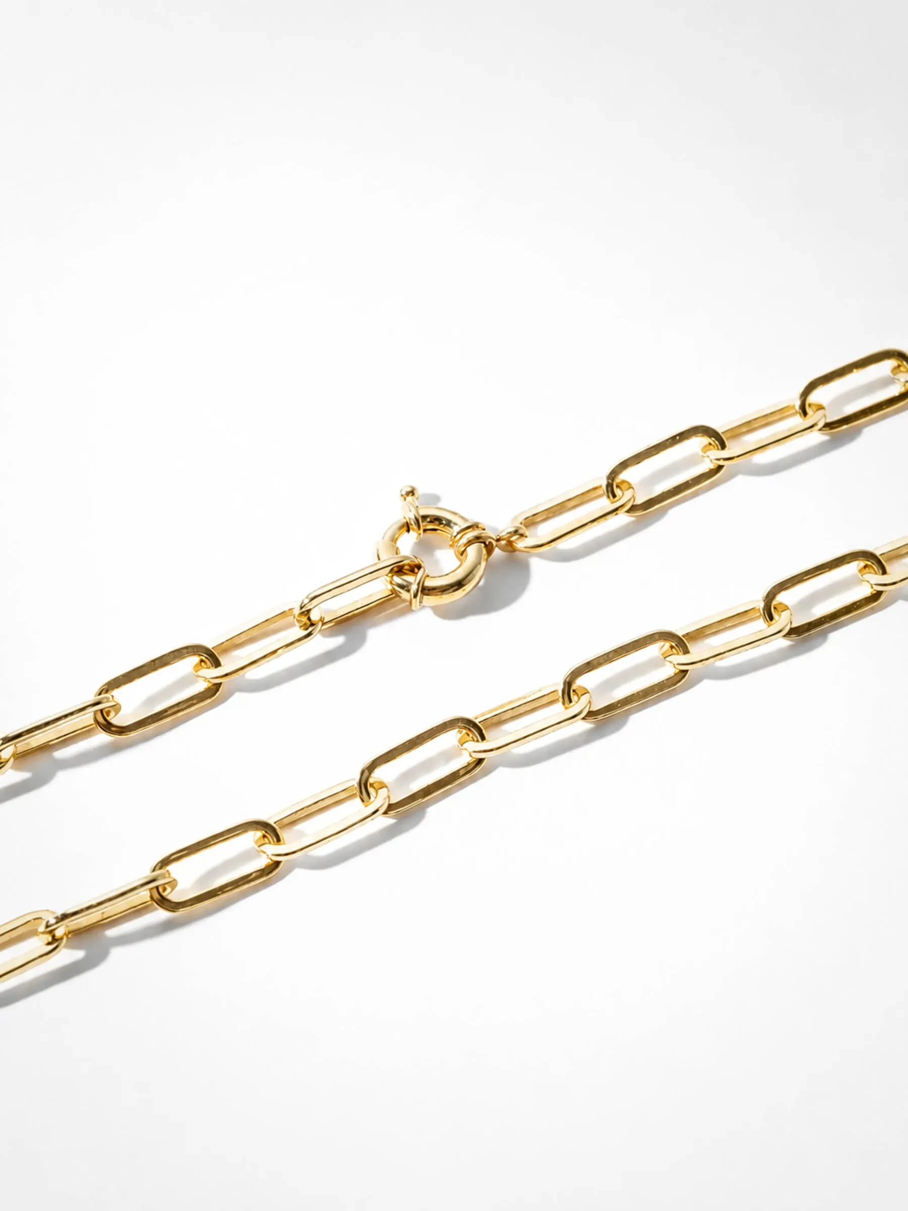 Gouden Paperclip Schakel Ketting Legend