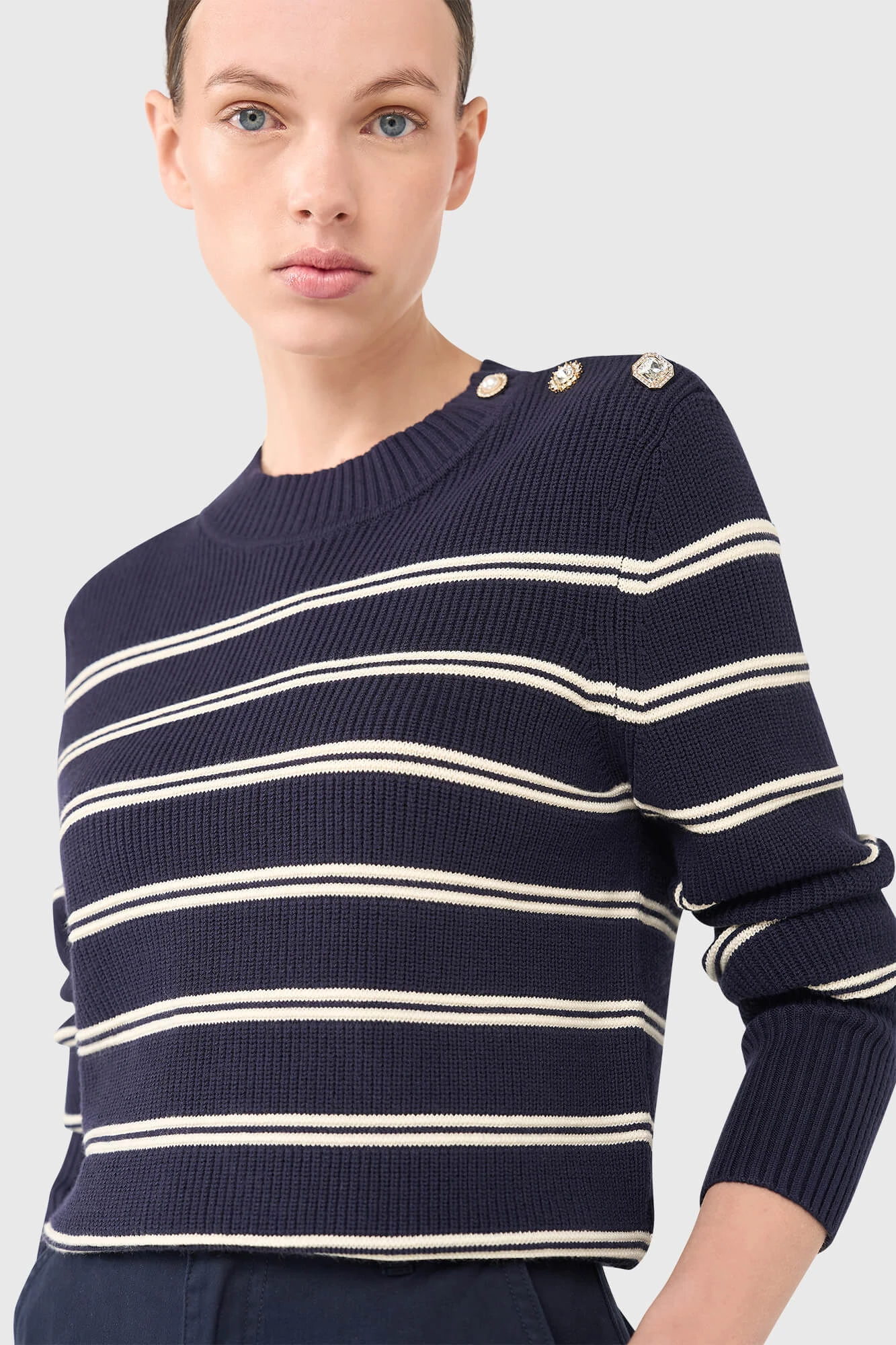 Donovan Trui Blauw Wit
