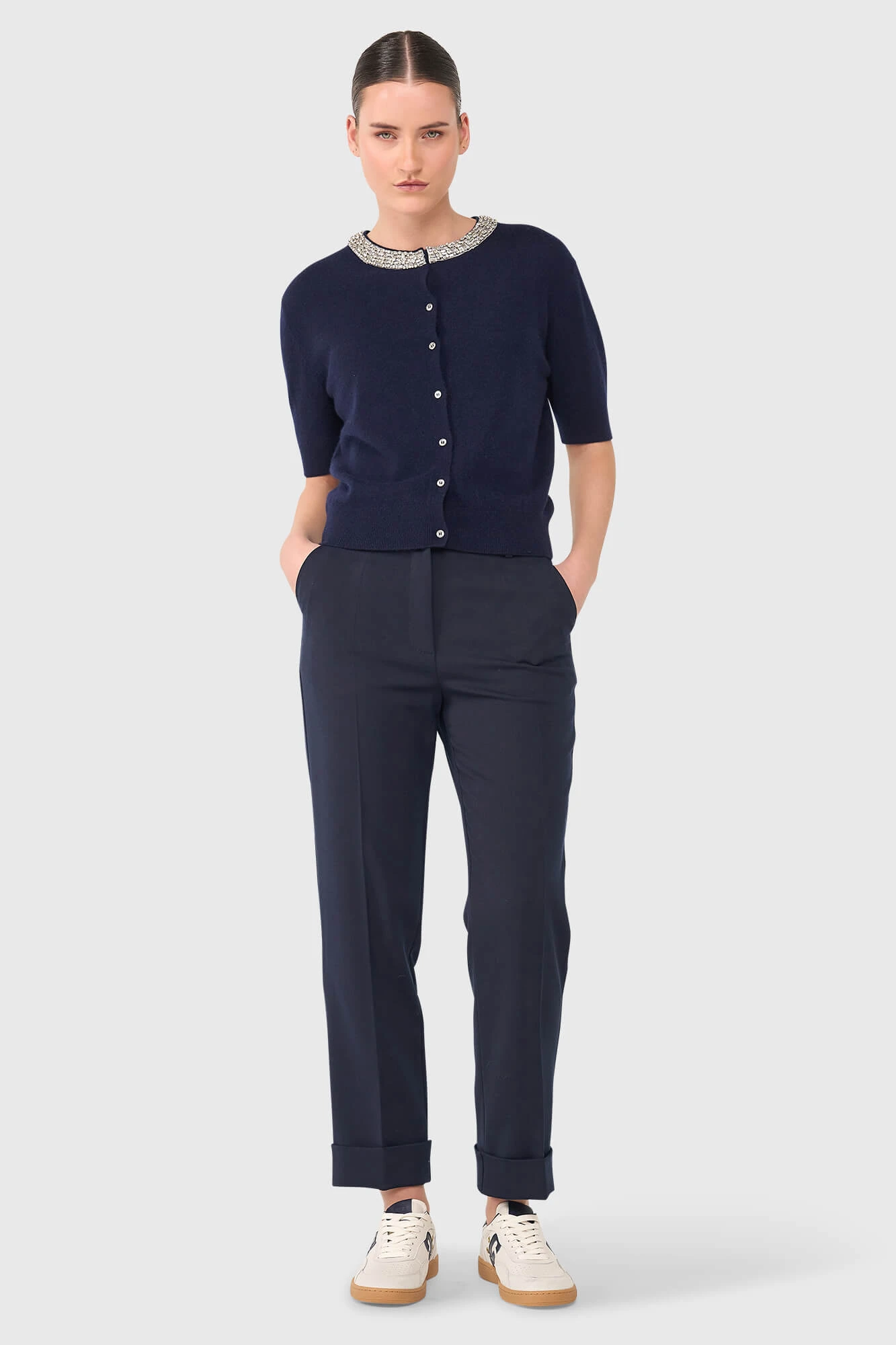 Moon Donkerblauw Steentjes