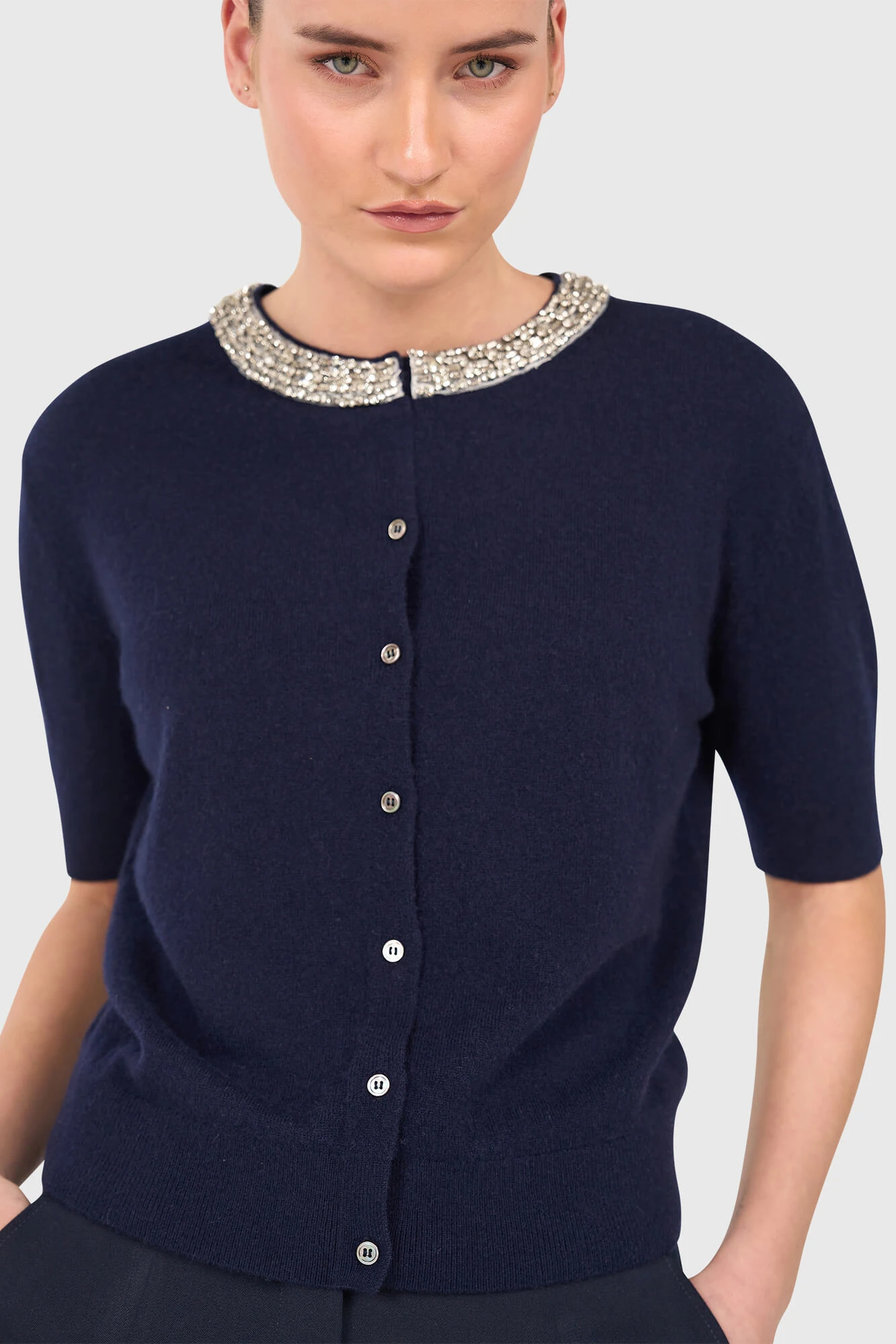 Moon Donkerblauw Steentjes