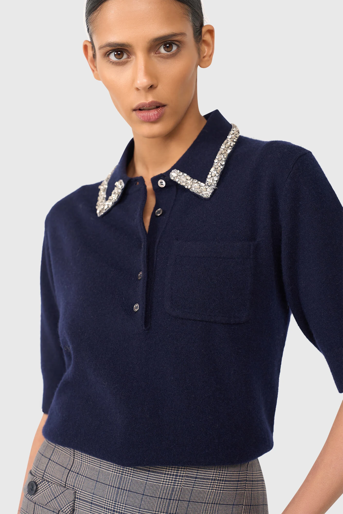 Rebel Donkerblauw Steentjes
