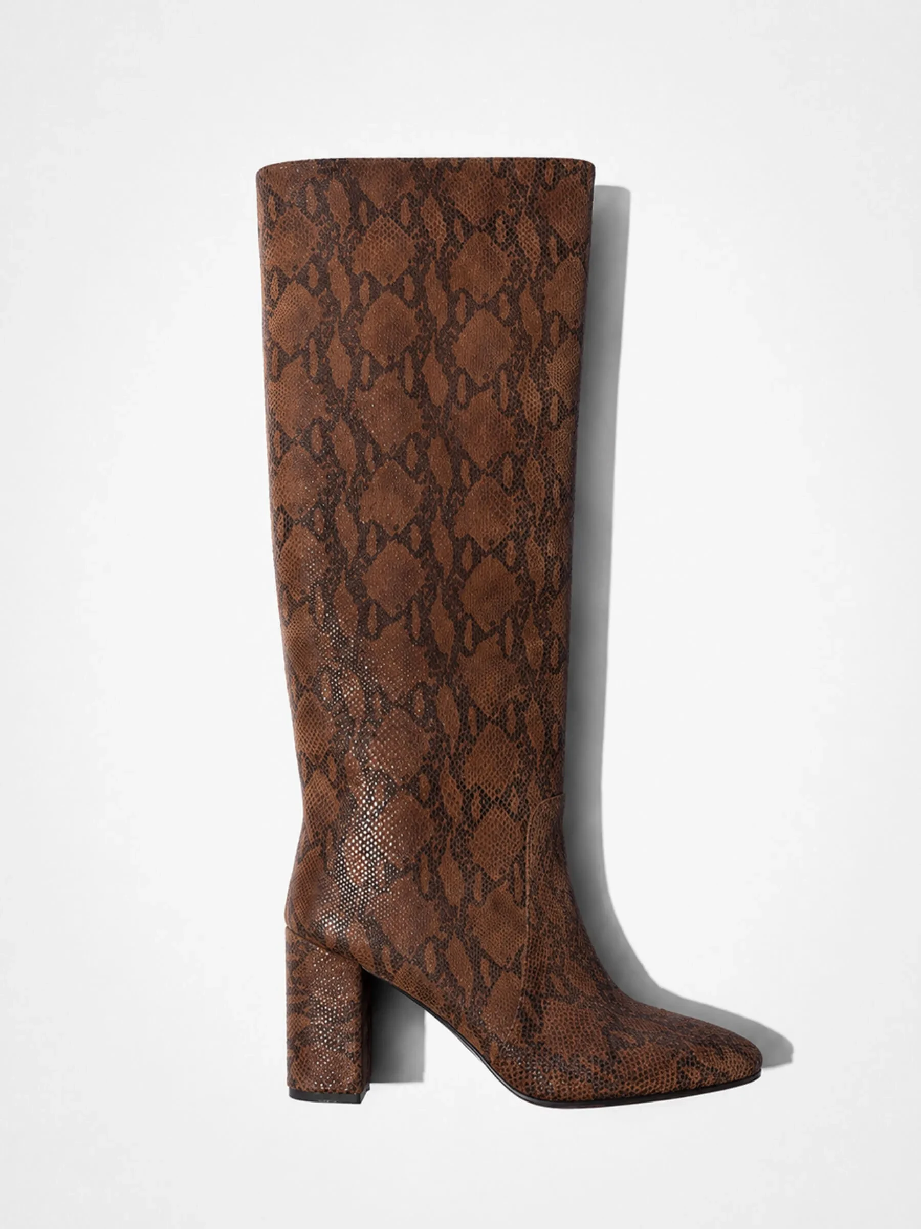 Laars Dames Hoog Leer Roman Slangenprint