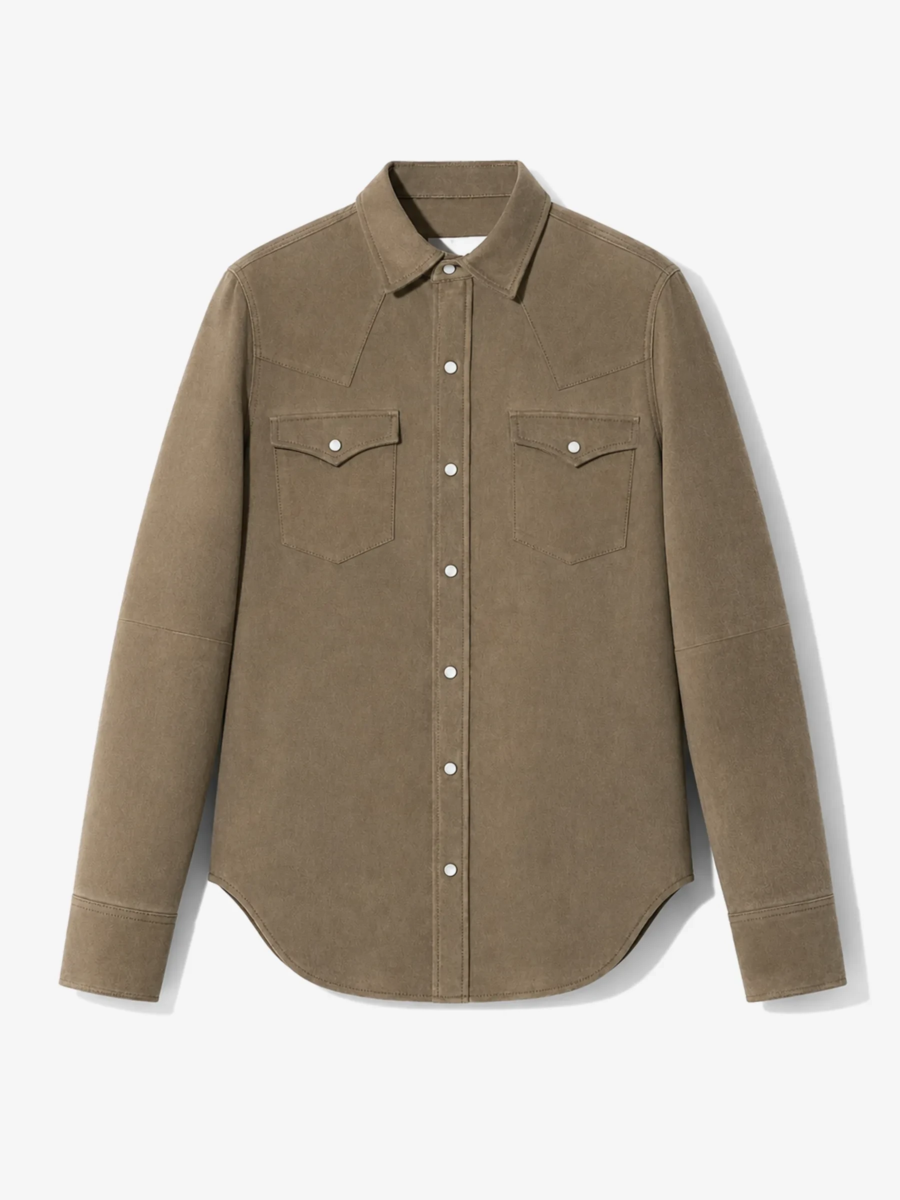 Leren Blouse Dames Levi Suede Groen