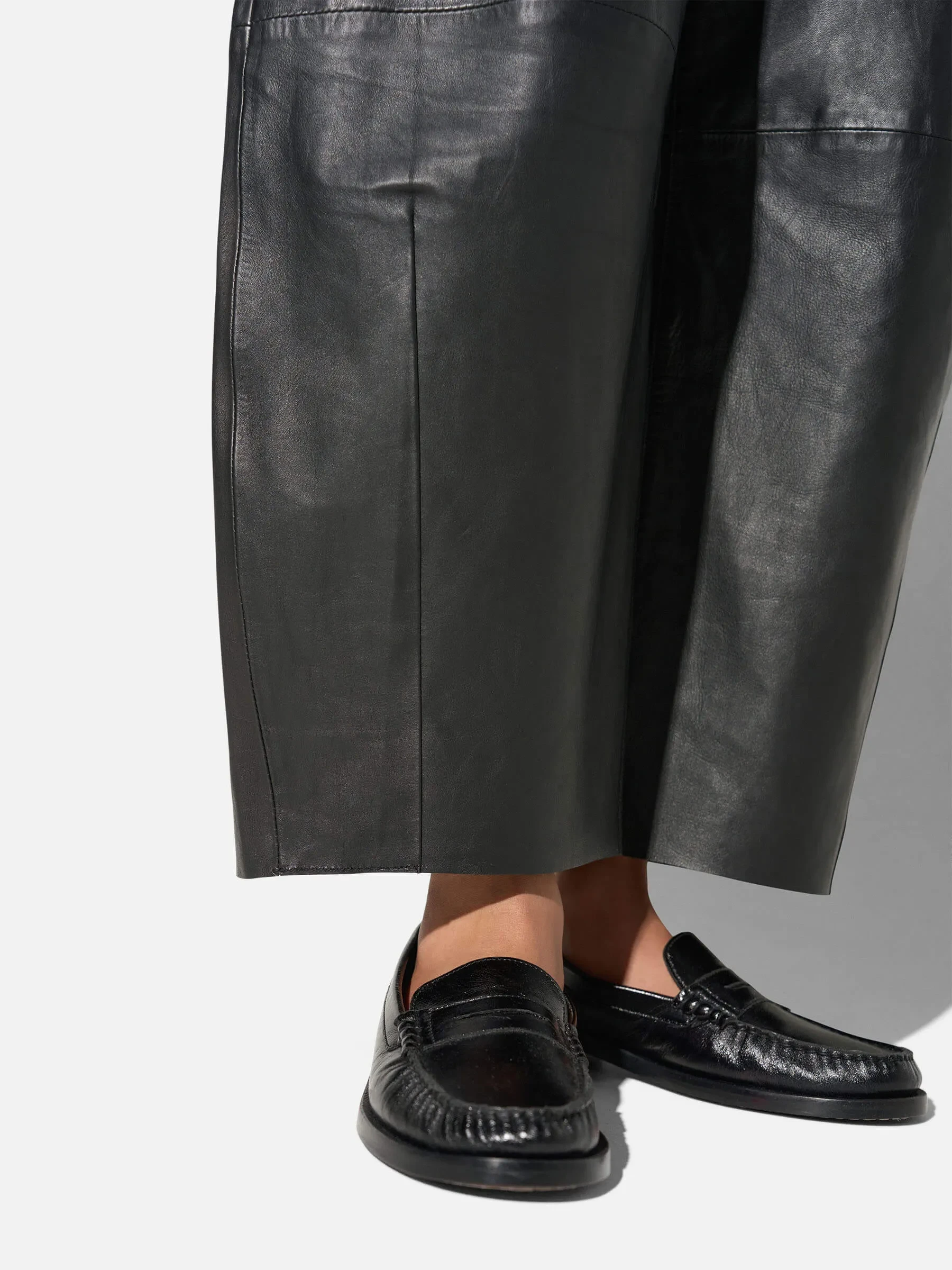Leren Dames Broek Barrel Billy Zwart