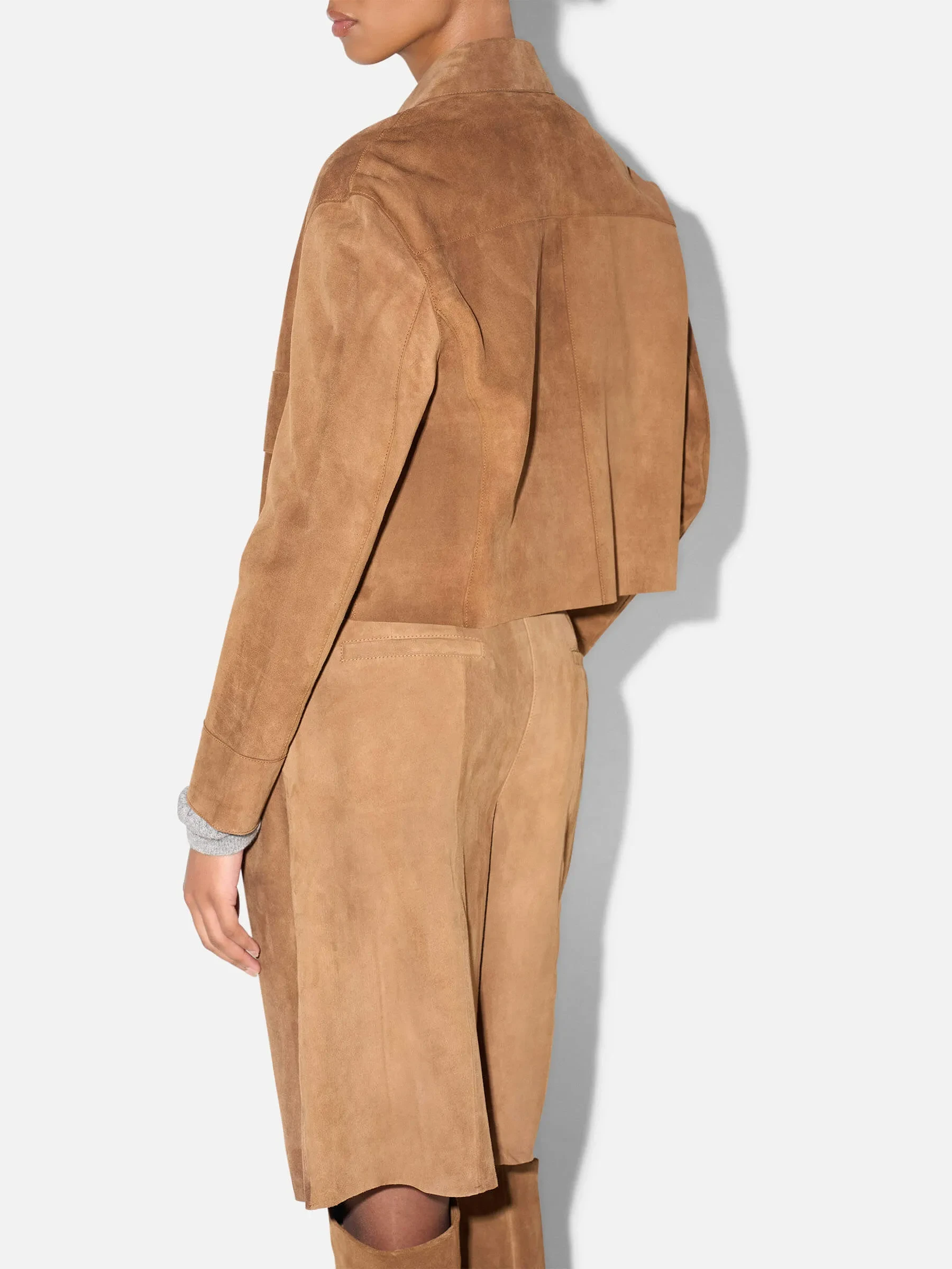 Leren Dames Jack Knopen William Suede Cognac