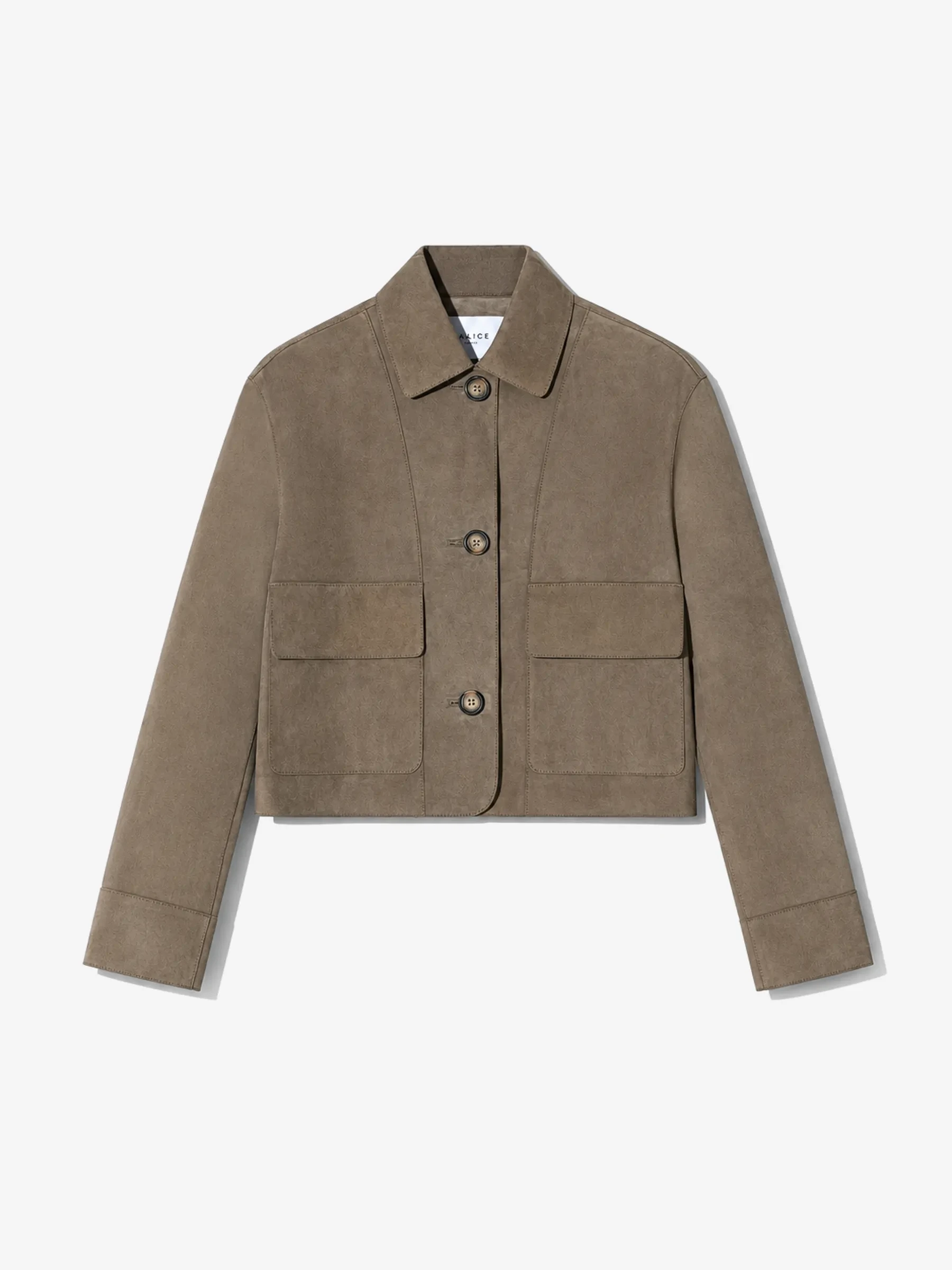 Leren Dames Jack Knopen William Suede Groen