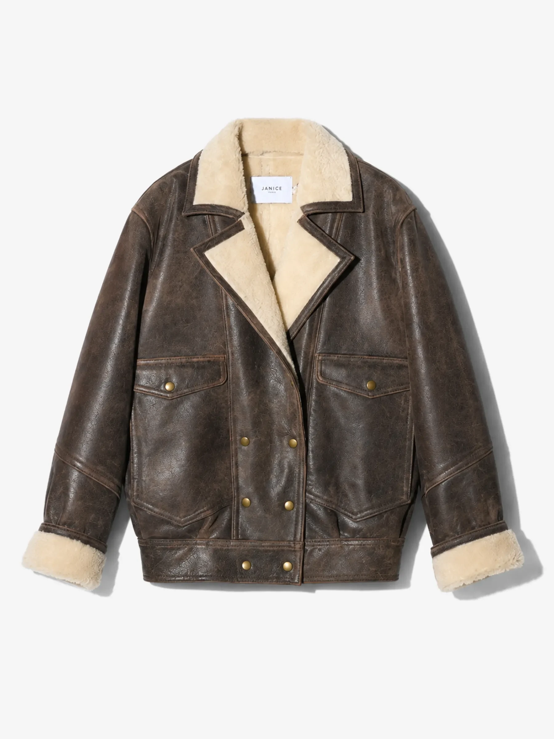 Leren Dames Lammy Vintage Pilot Bruin