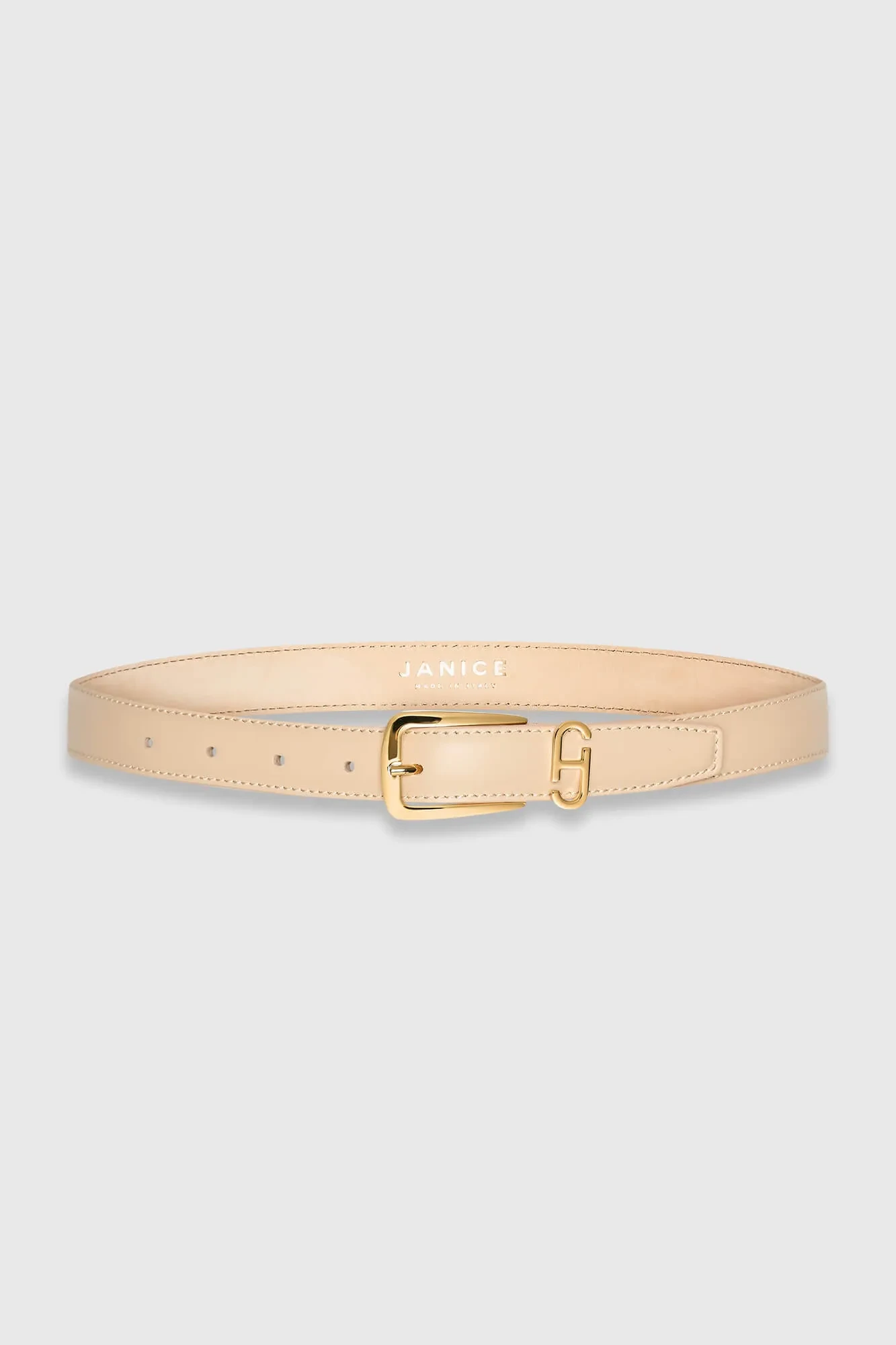 Leren Dames Riem Colby Creme