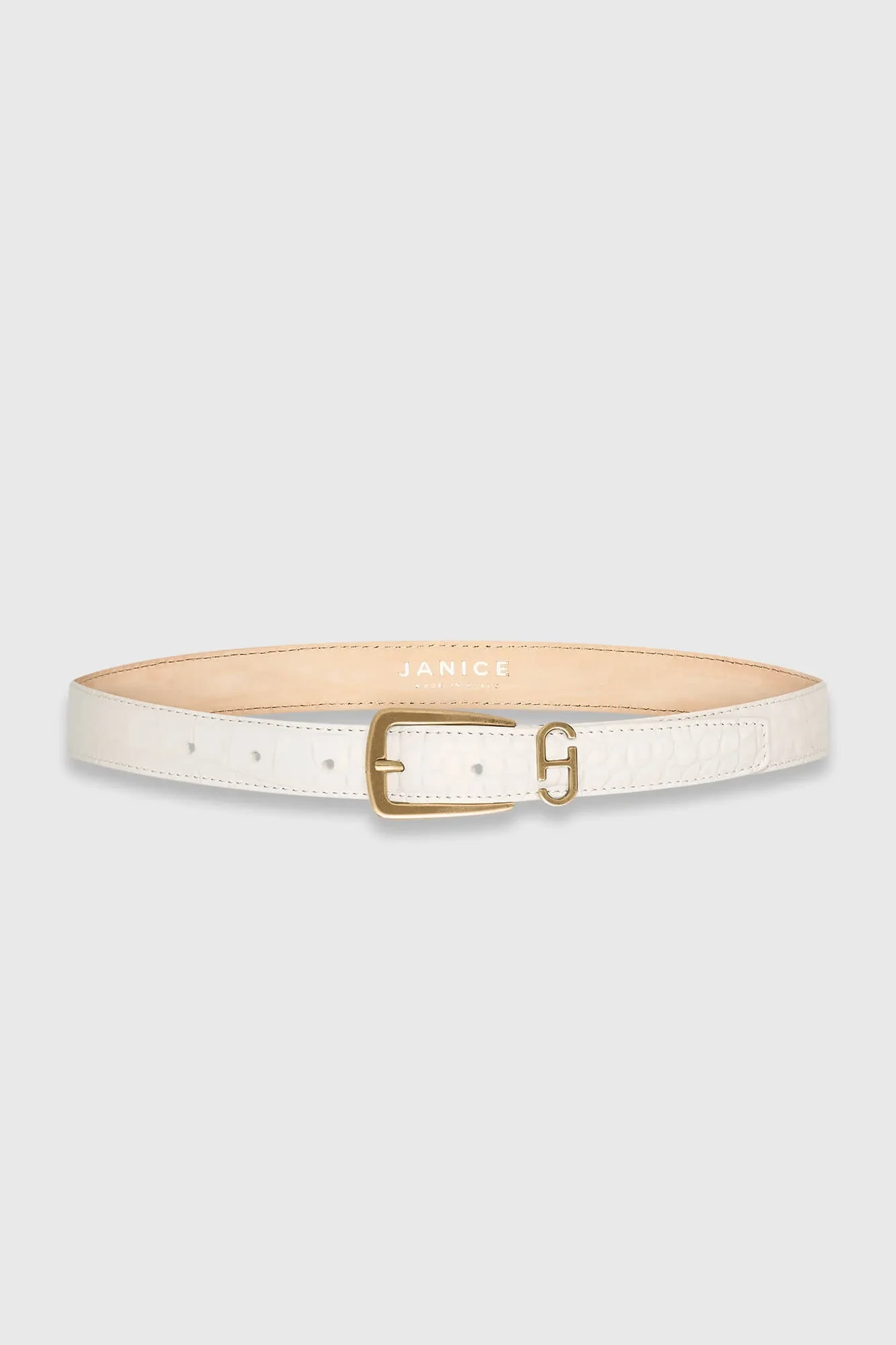 Leren Dames Riem Colby Off White