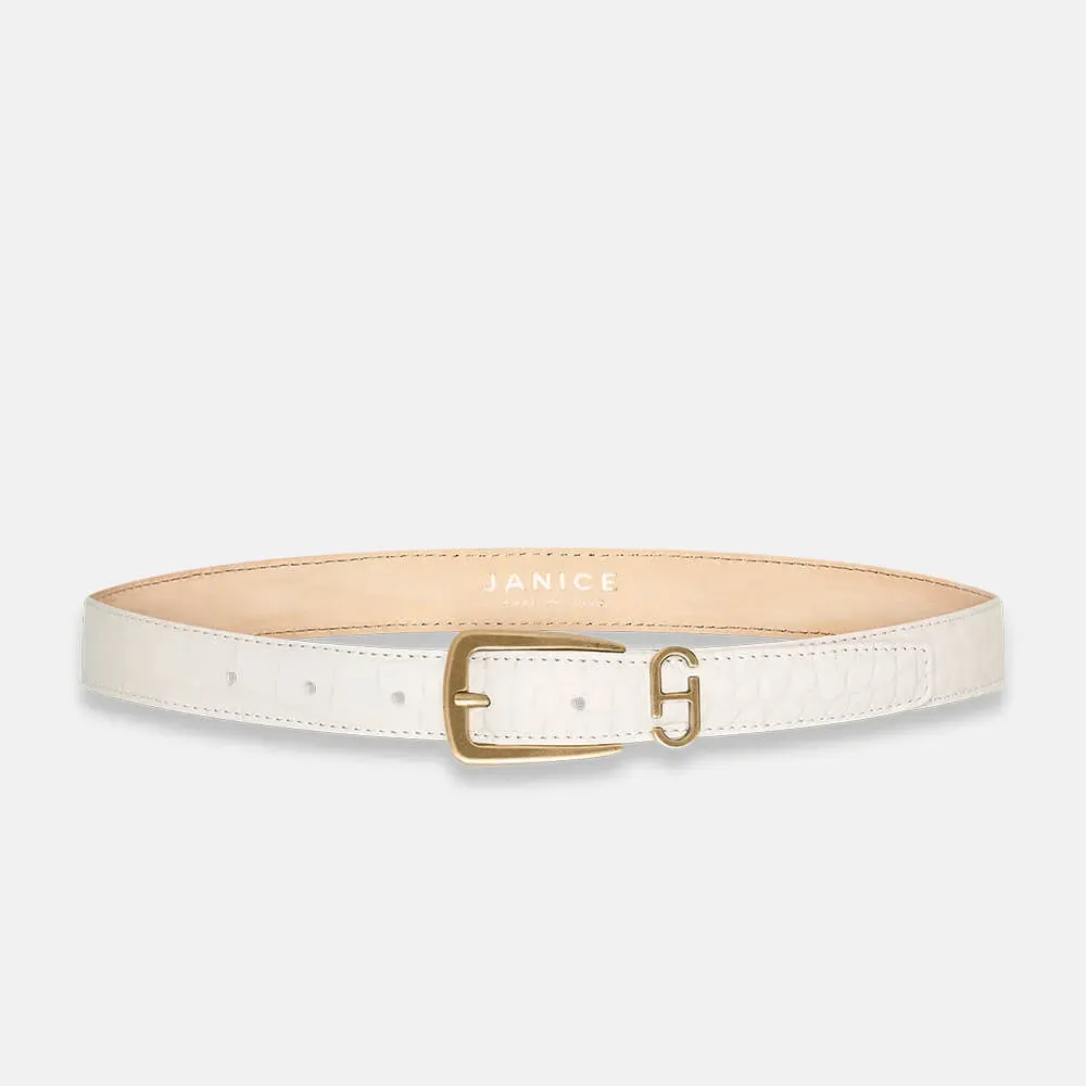 Leren Dames Riem Colby Off White