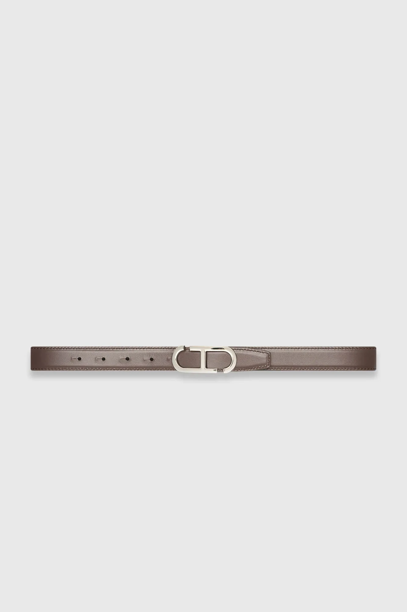 Leren Dames Riem Reversible Zwart Bruin Zilver Trophy Buckle