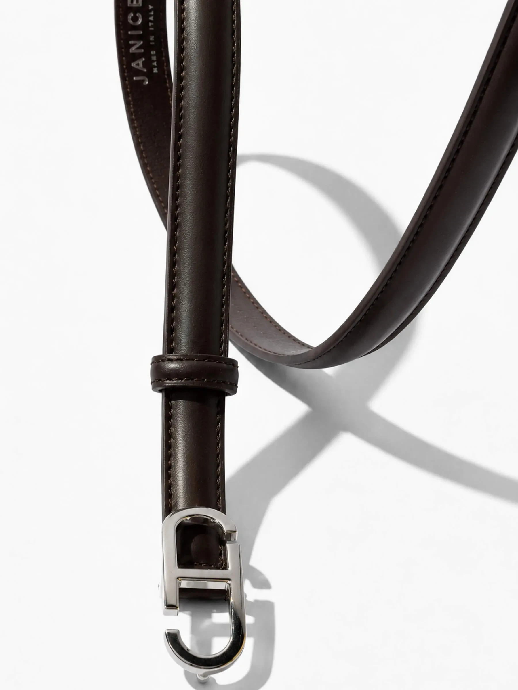 Leren Dames Riem Trophy Zilver Bruin
