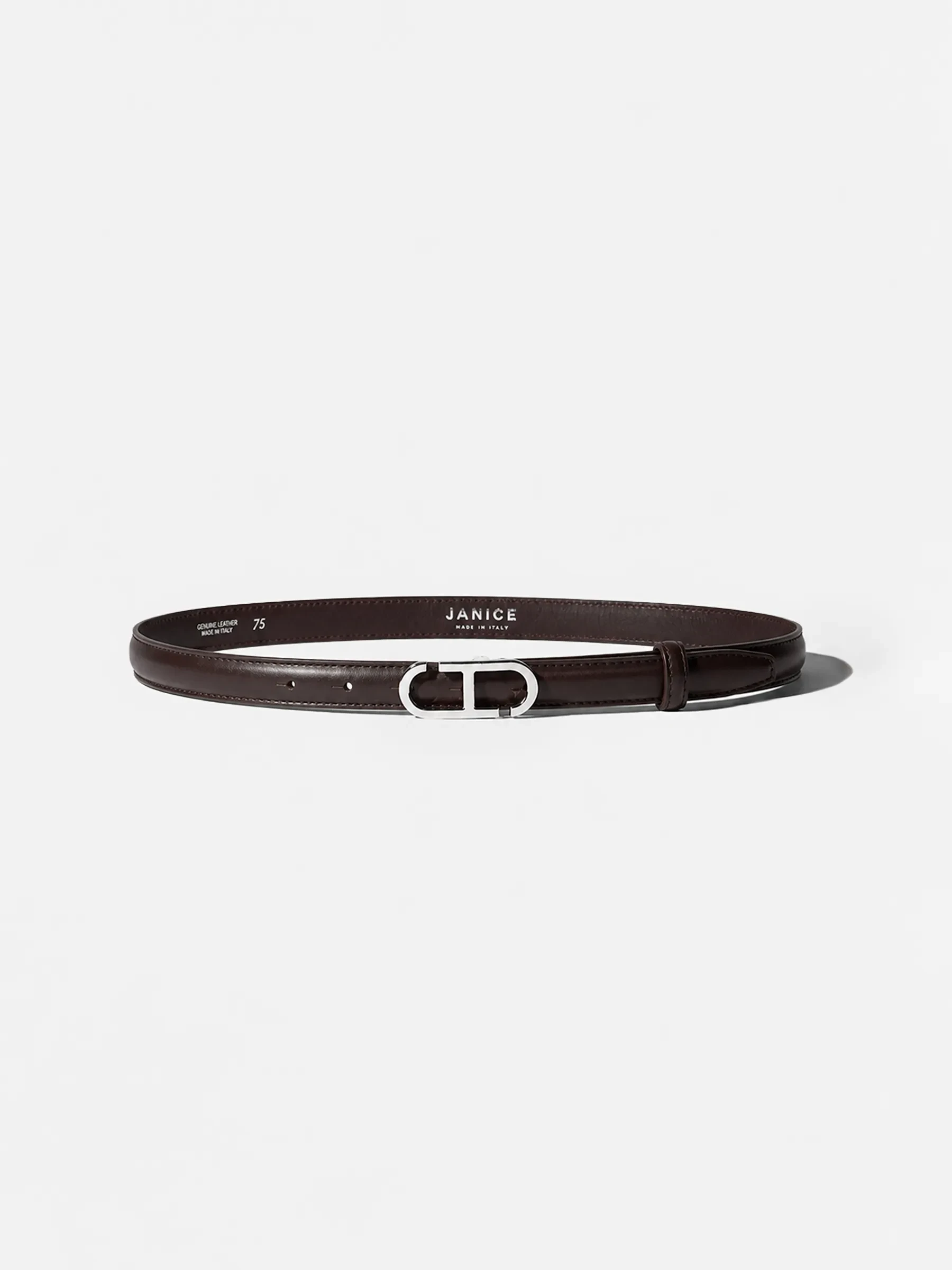 Leren Dames Riem Trophy Zilver Bruin