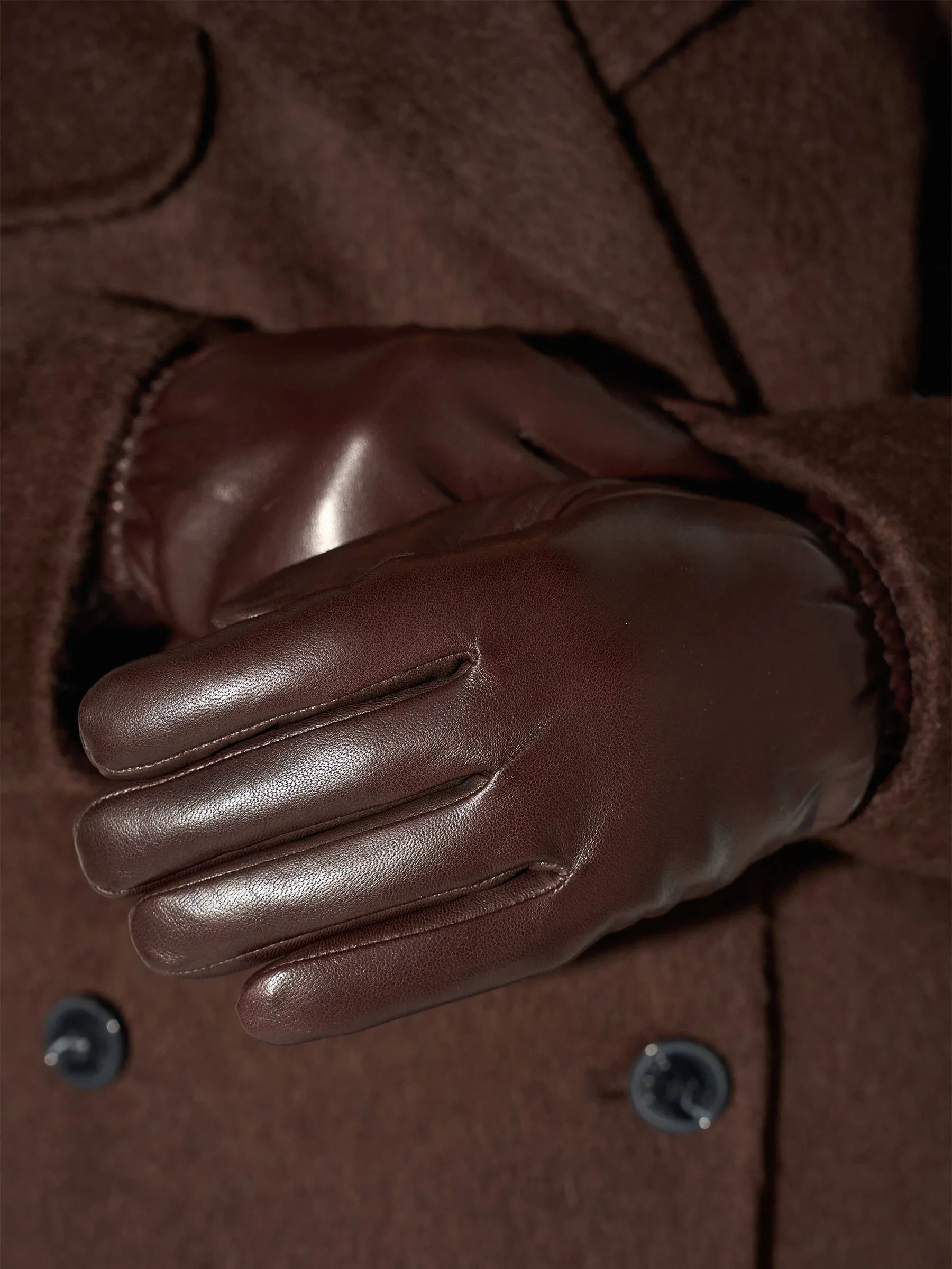 Leren Handschoenen Dames Hawk Bruin