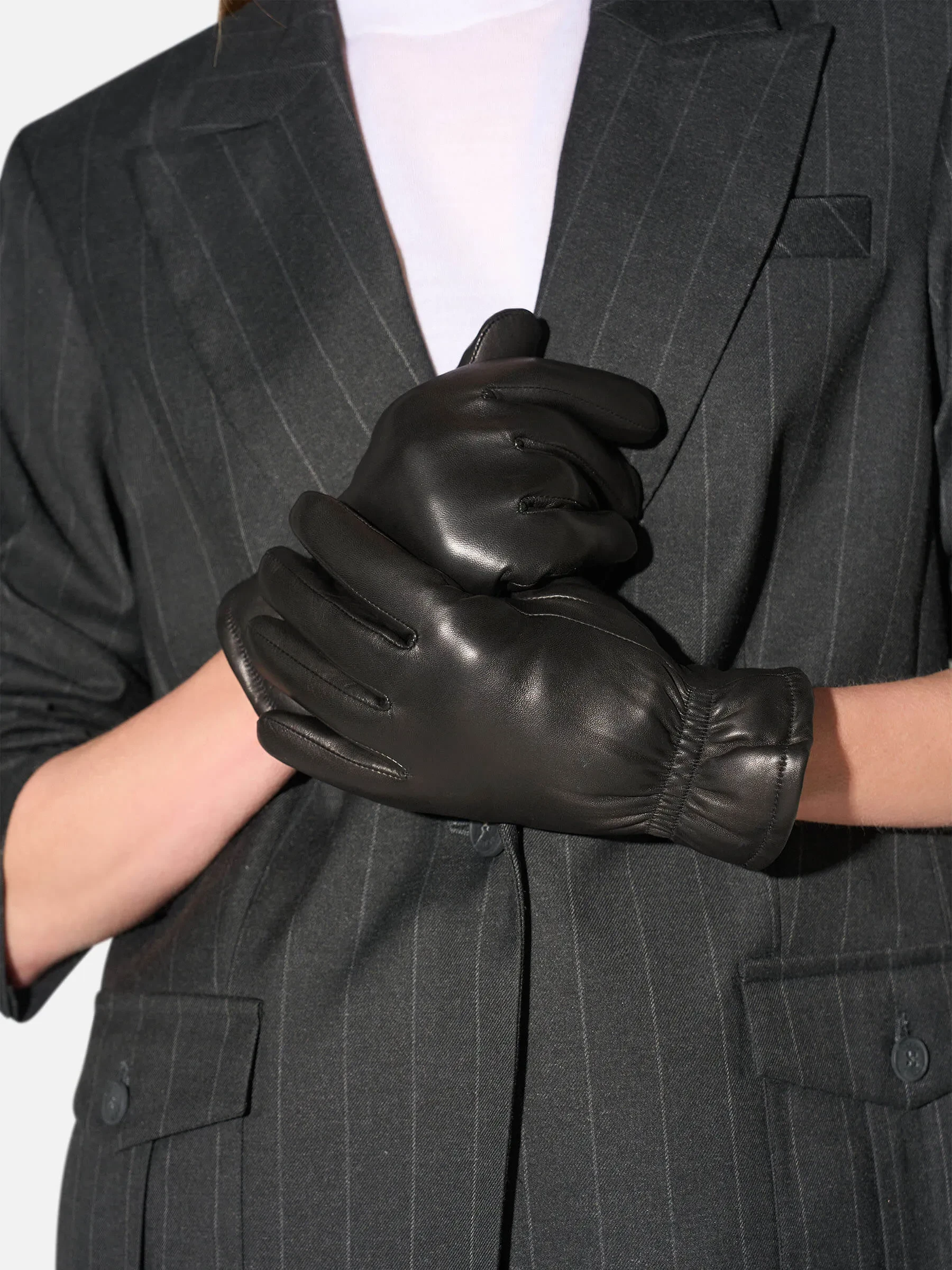 Leren Handschoenen Dames Hawk Zwart