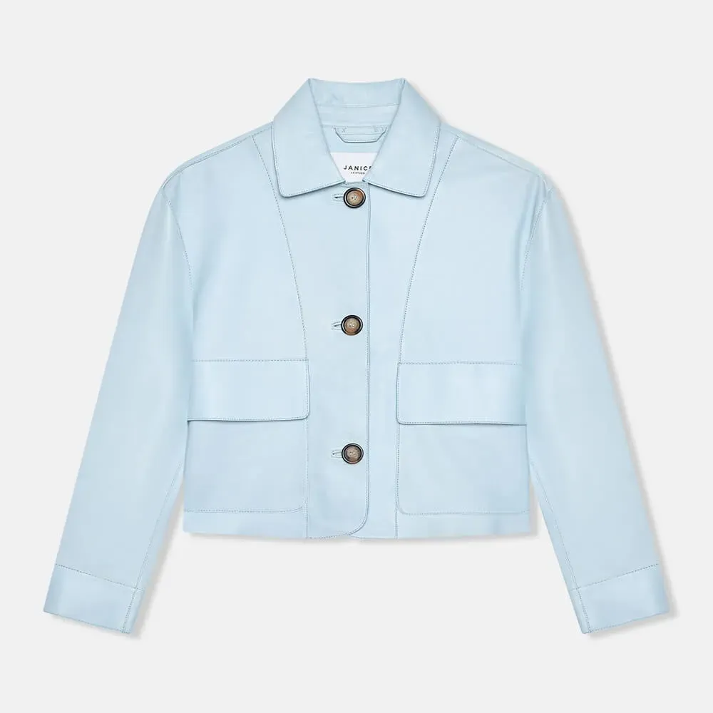 Leren Jas Dames William Blauw