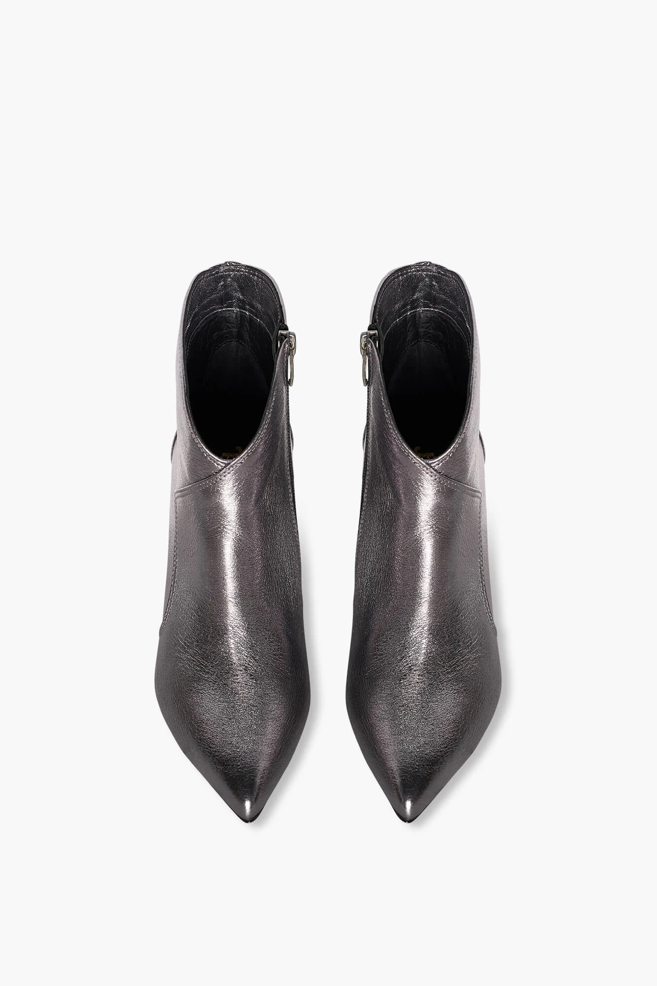 Laarsje Dames Leer Stewart Zilver Metallic