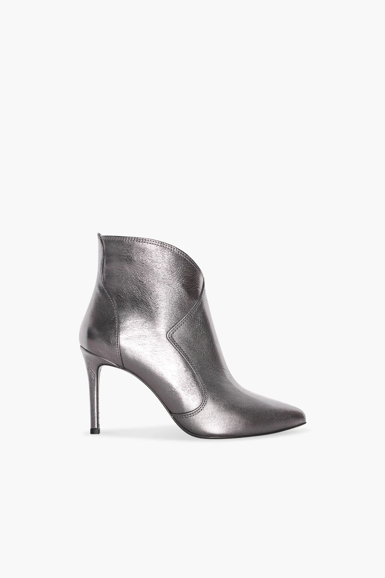 Laarsje Dames Leer Stewart Zilver Metallic