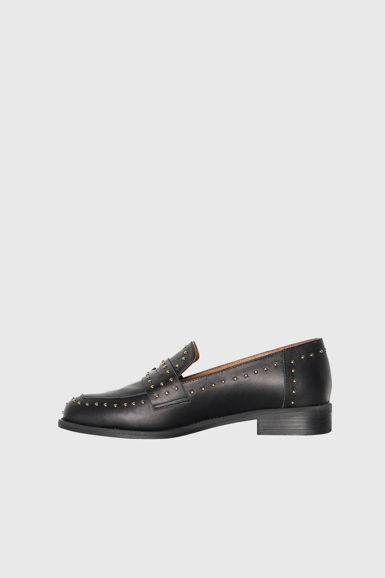 Loafer Dames Leer Studs Blake Zwart