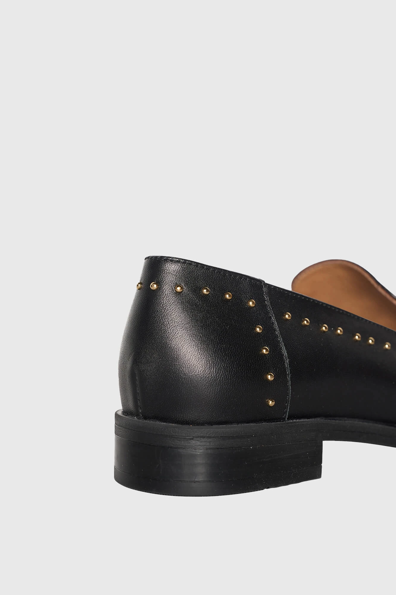 Loafer Dames Leer Studs Blake Zwart