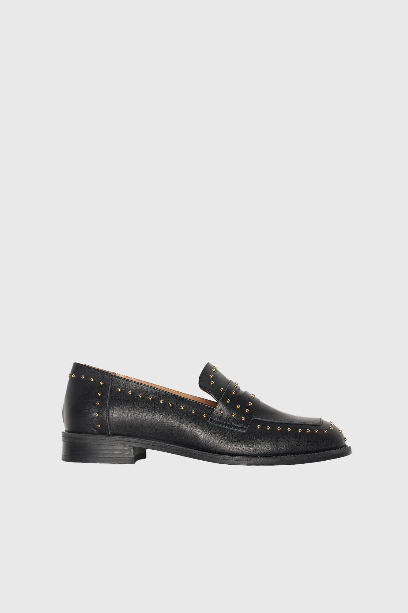 Loafer Dames Leer Studs Blake Zwart