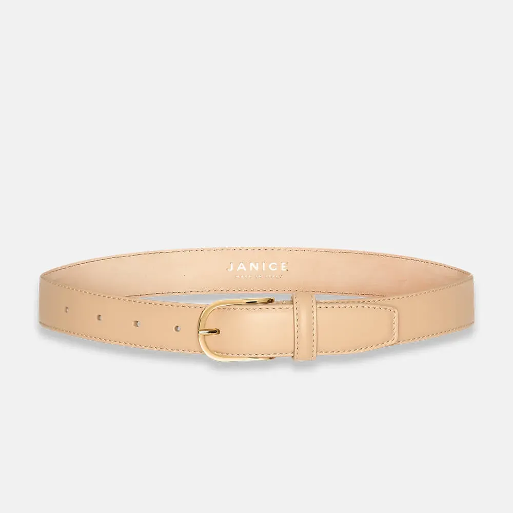 Leren Riem Dames Chase Beige