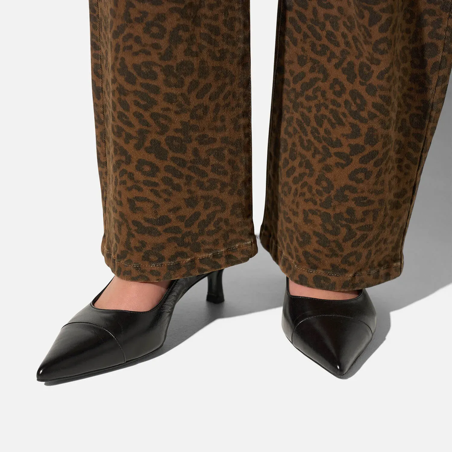 Leren Slingback Pumps Daylon Zwart