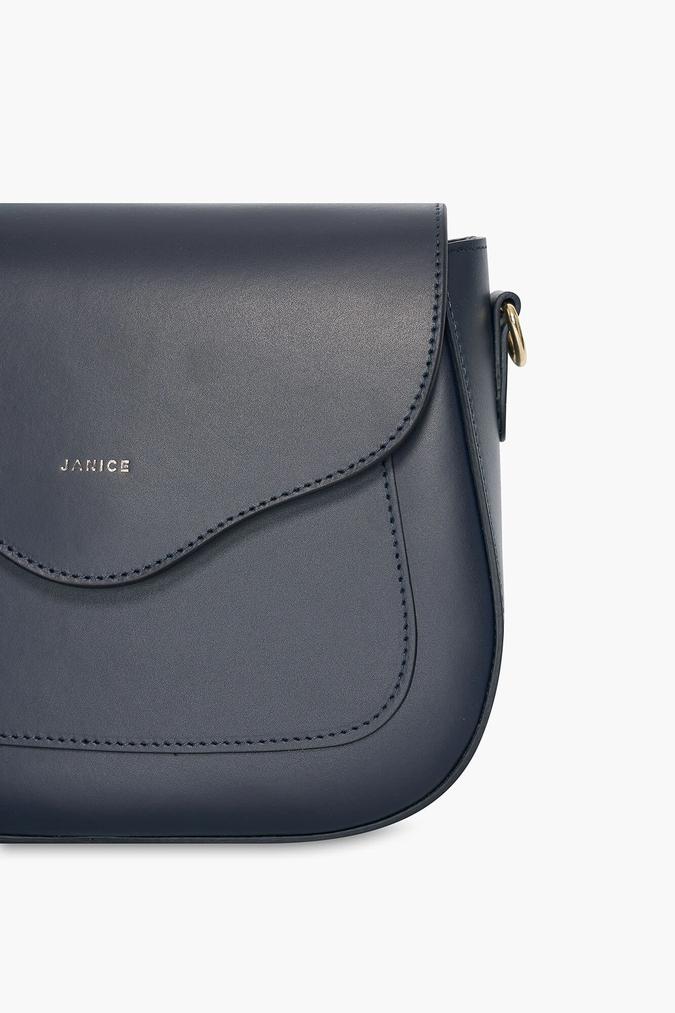 Leren Crossbody Dames Nixon Navy Blue