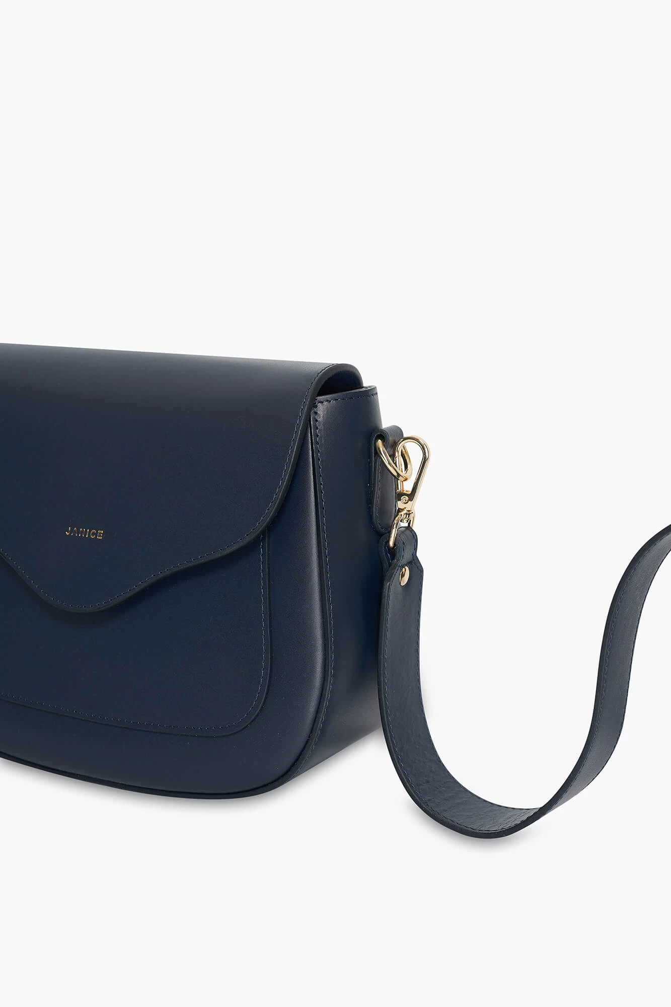 Leren Crossbody Dames Nixon Navy Blue