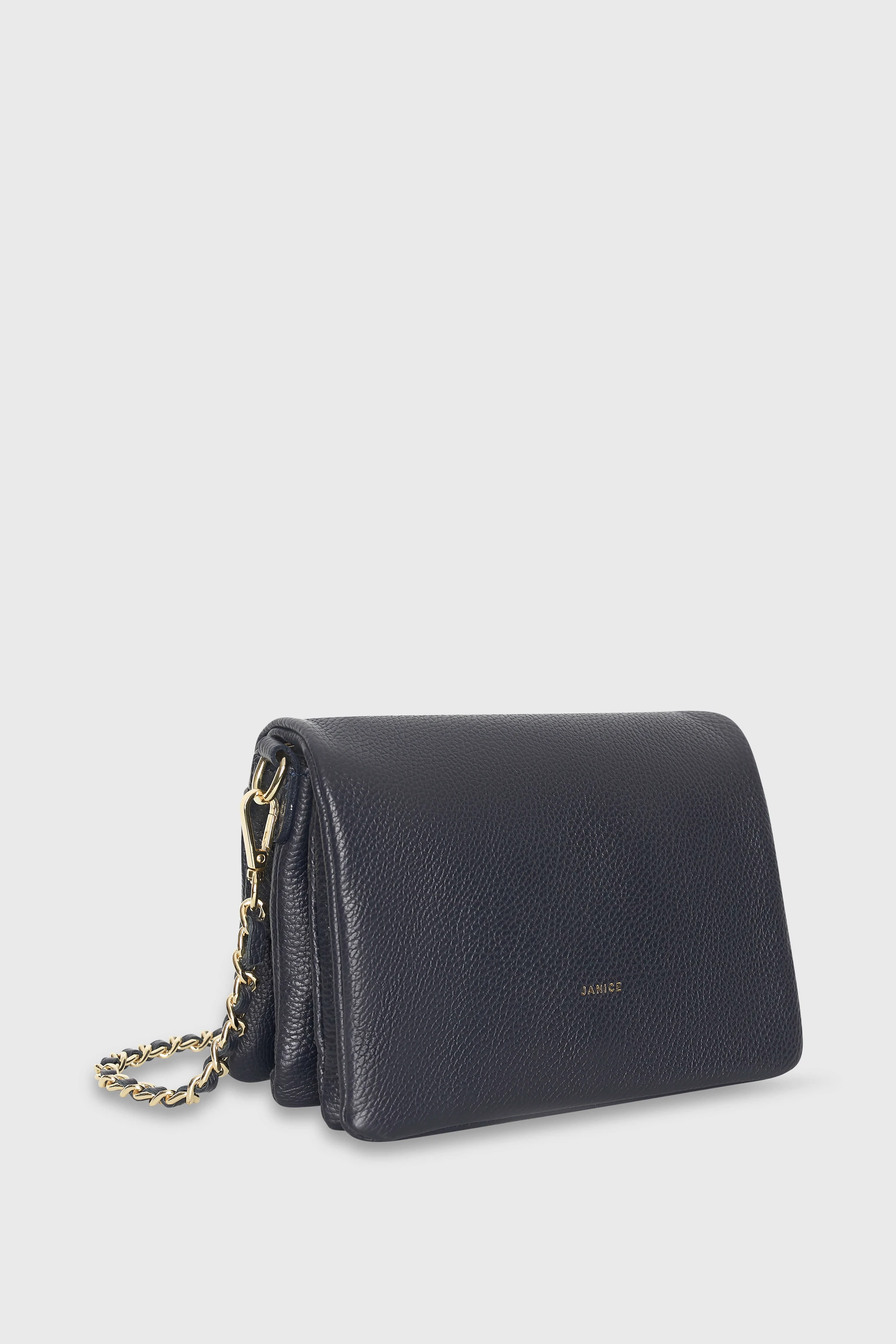 Leren Schoudertas Dames Skylar Navy Blue
