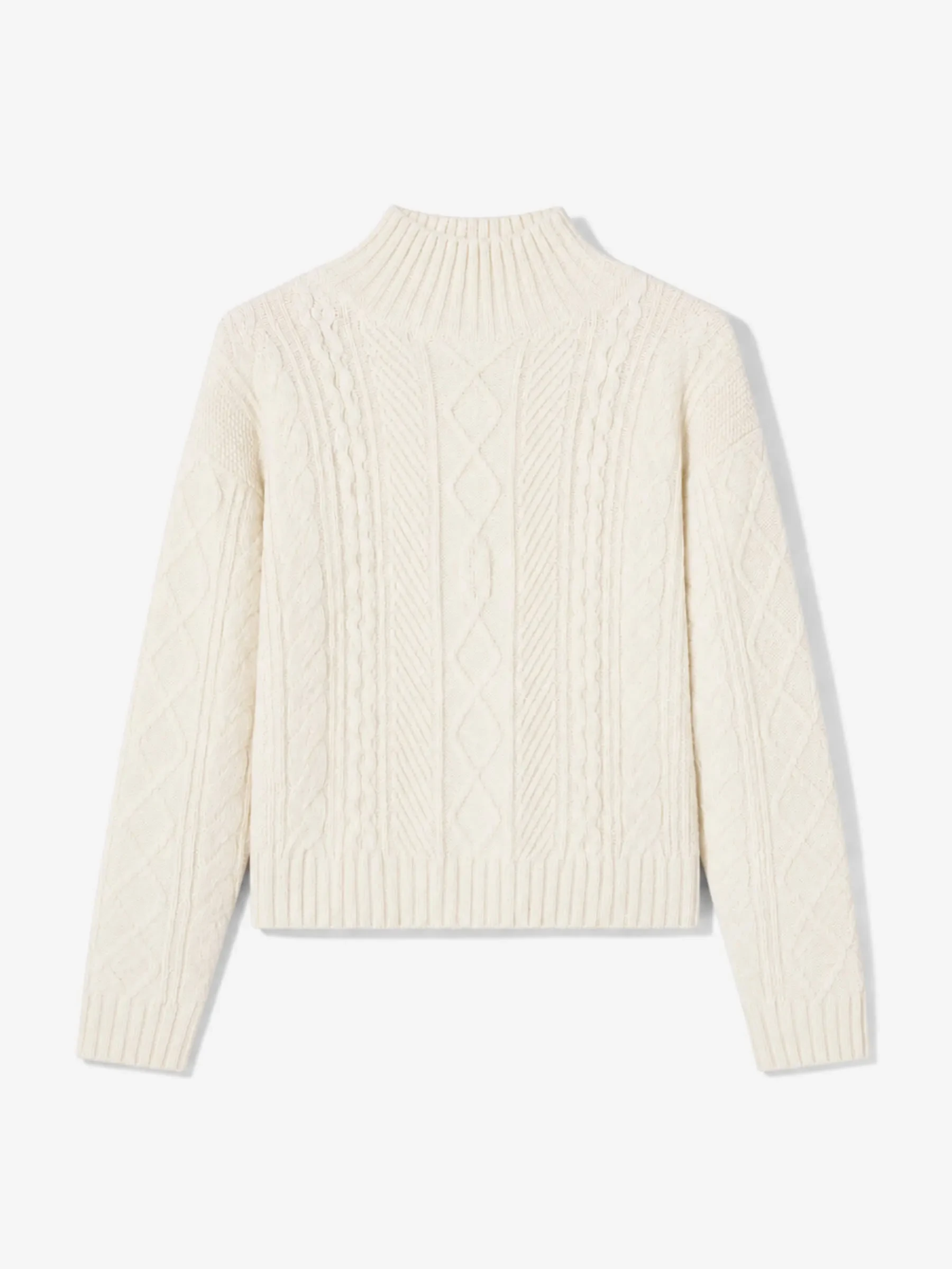 Merino Wollen Kabel Trui Oreon Off White