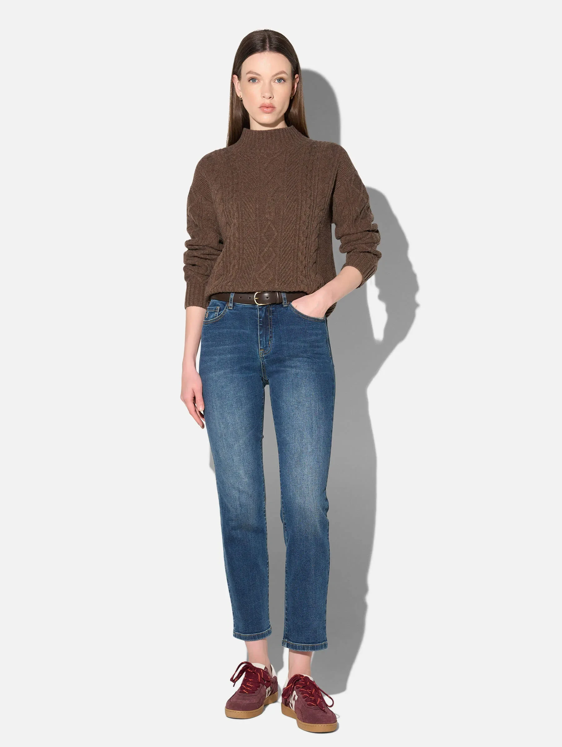 Mom Jeans Dames Mid Rise Blauw Cooper 469