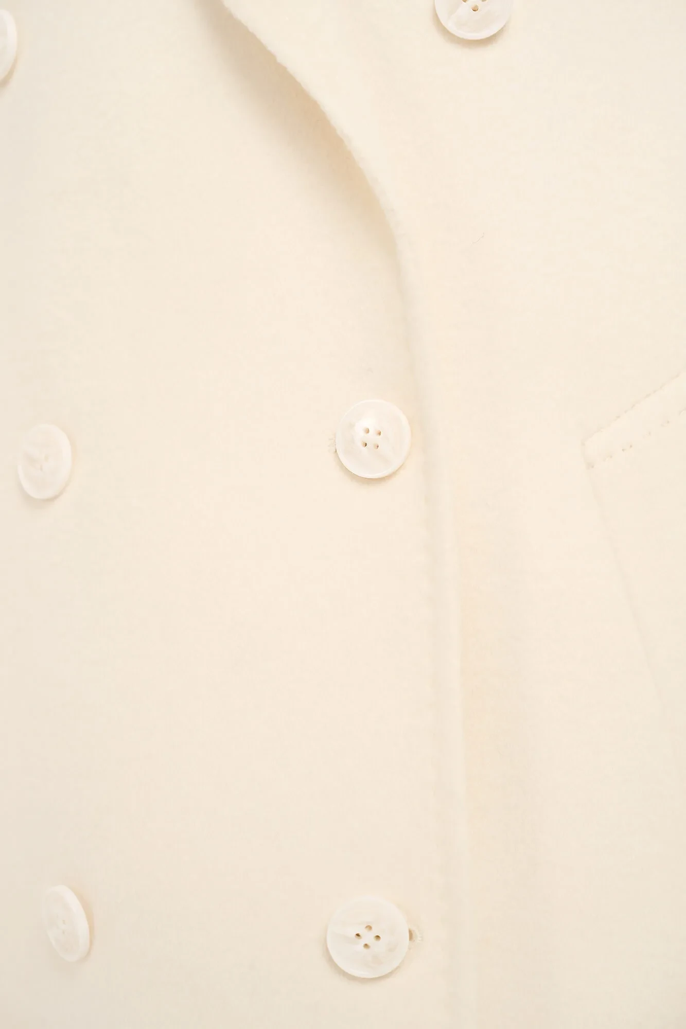 Cashmere Caban Jas Dames Double Face Kennedy Off White