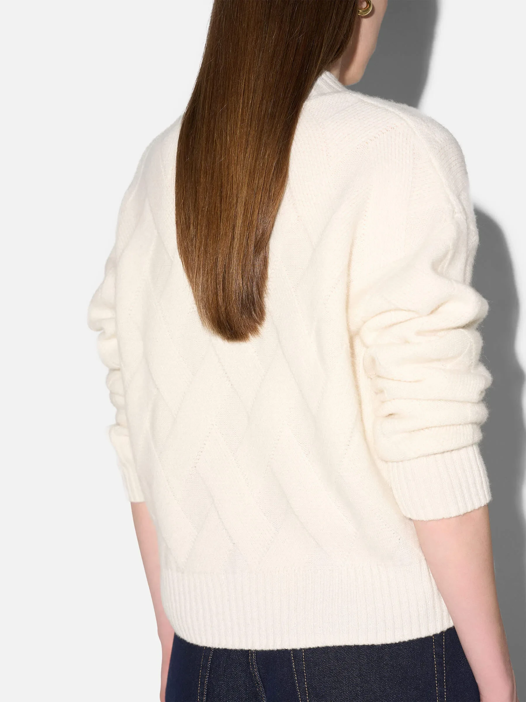 Off White Cashmere Dames Trui Taron