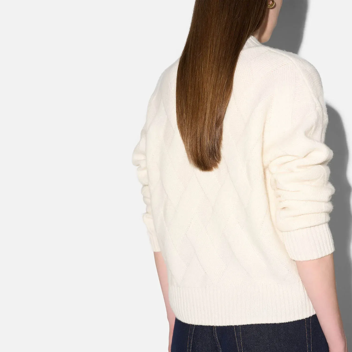 Off White Cashmere Dames Trui Taron