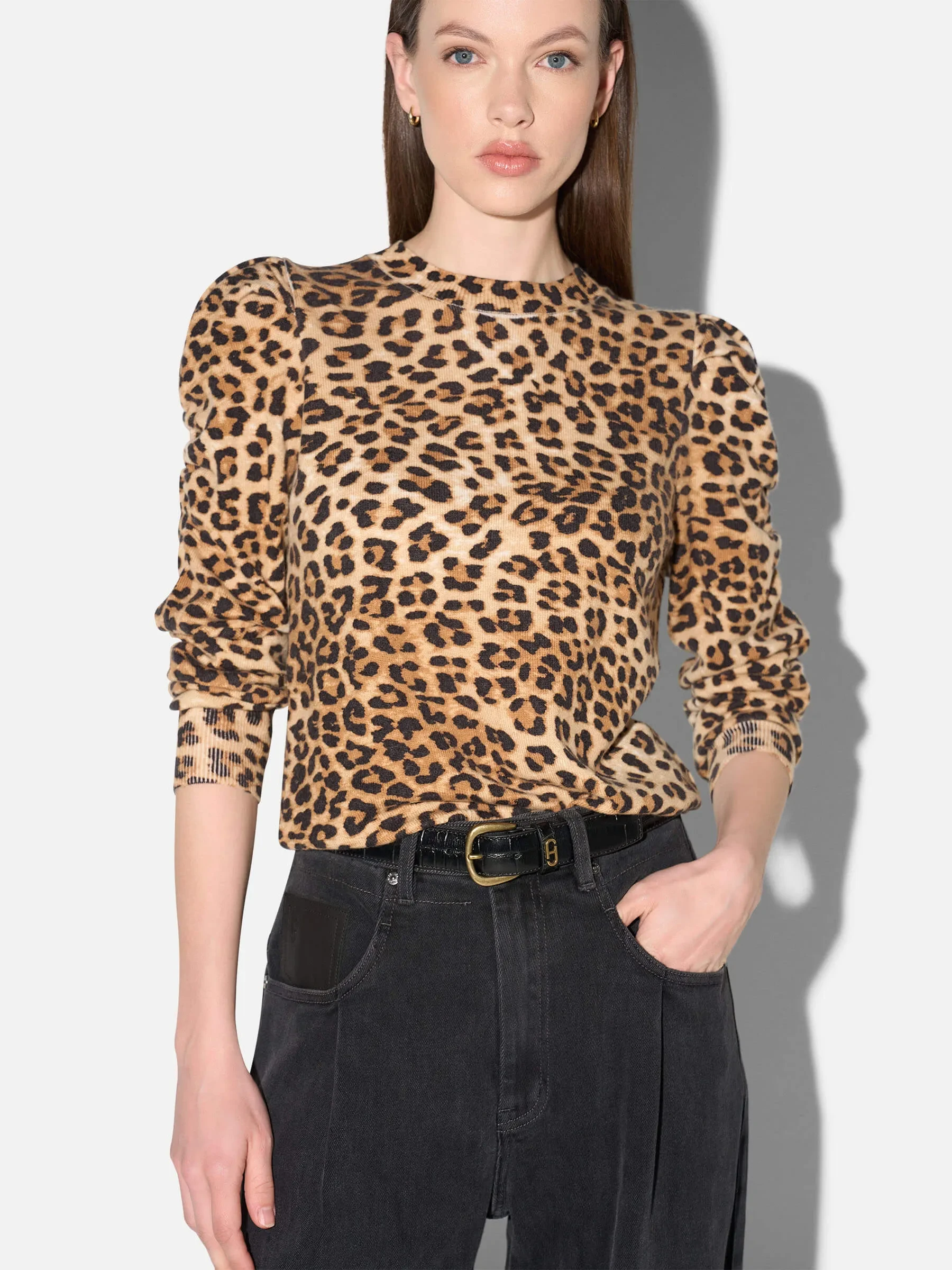 Panterprint Cashmere Dames Trui Pofmouw Mave