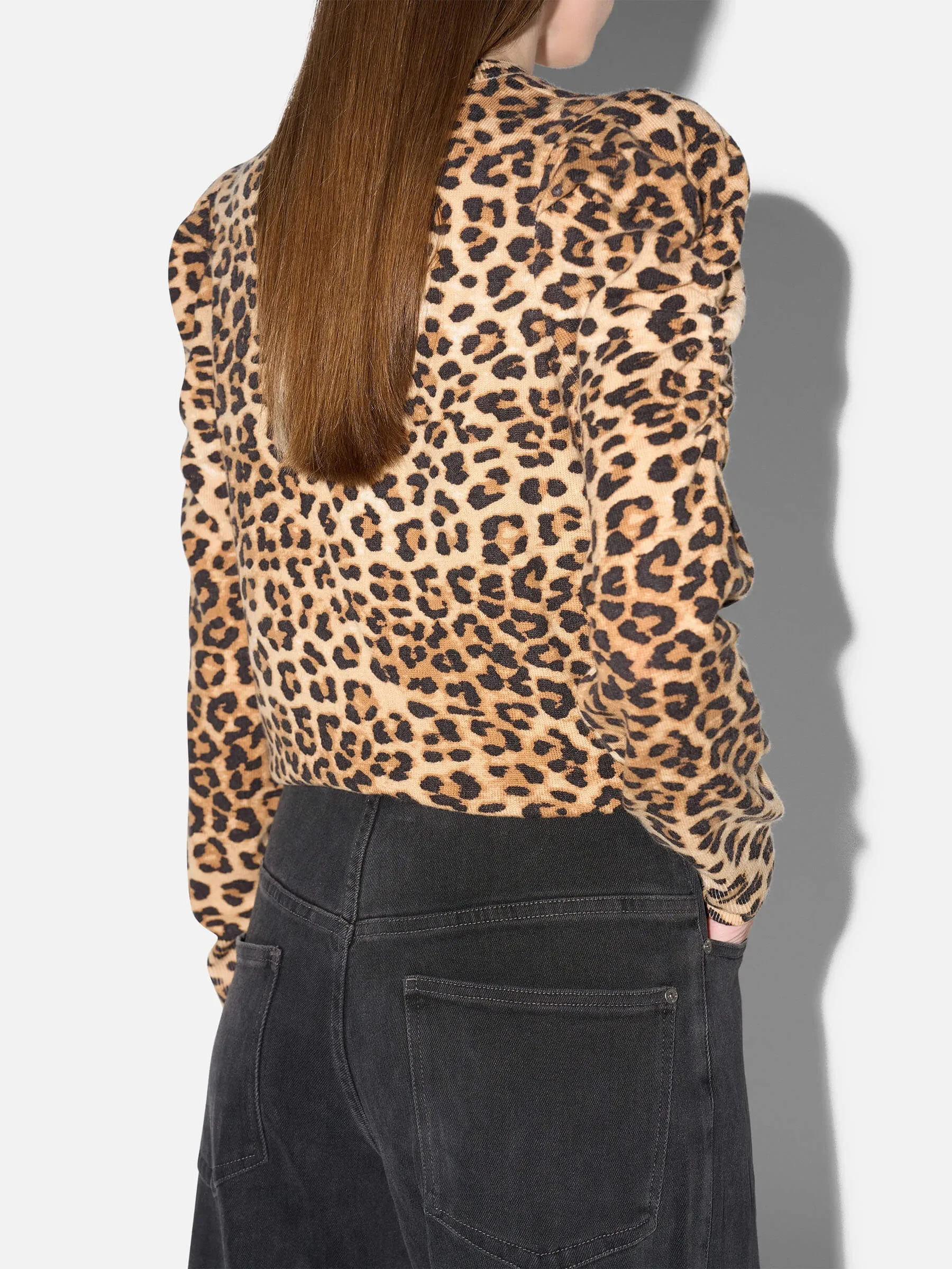 Panterprint Cashmere Dames Trui Pofmouw Mave