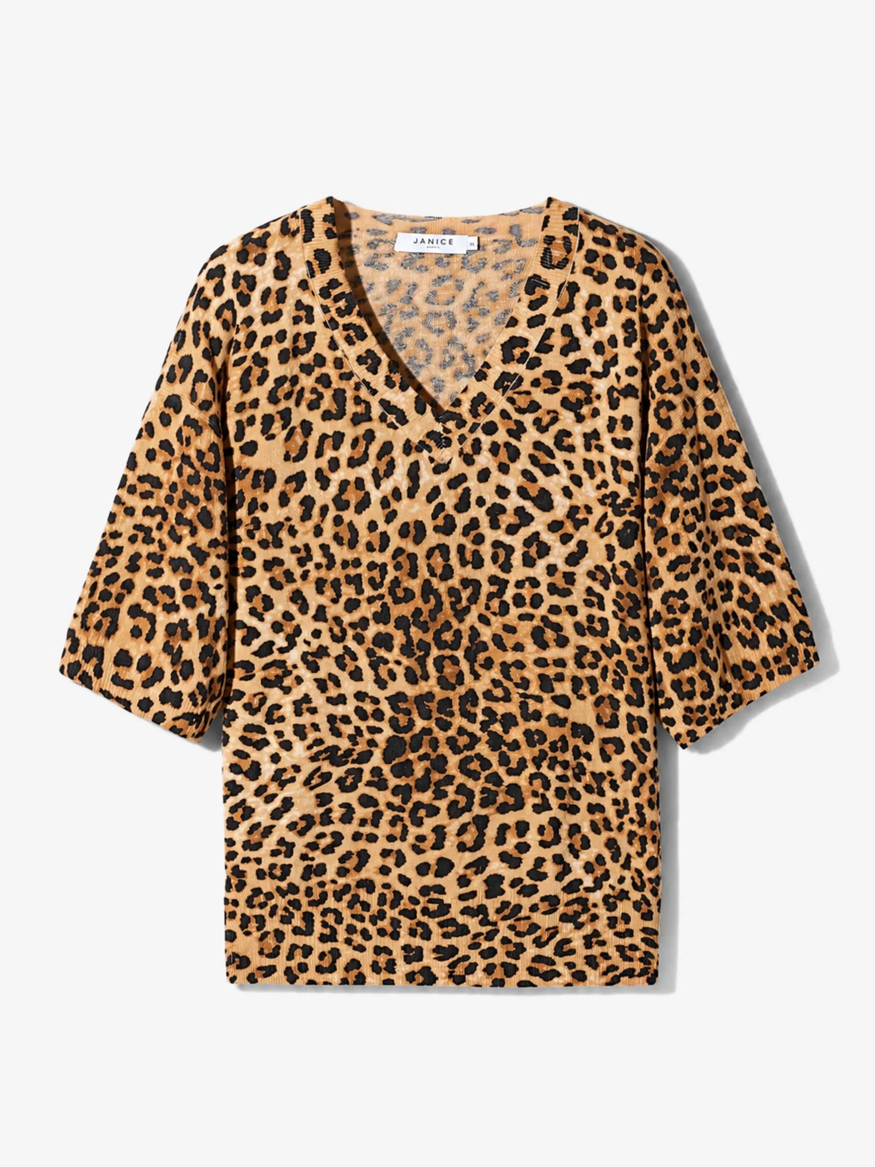Panterprint Cashmere Dames Trui V Hals Romeo