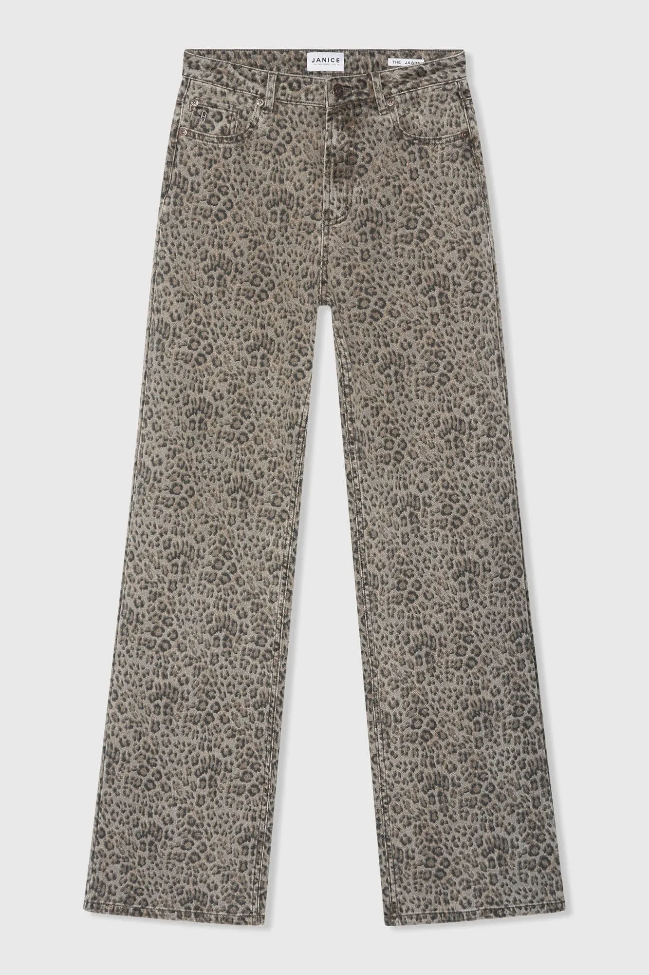 Panterprint Jeans Dames Rechte Pijp High Rise Jason