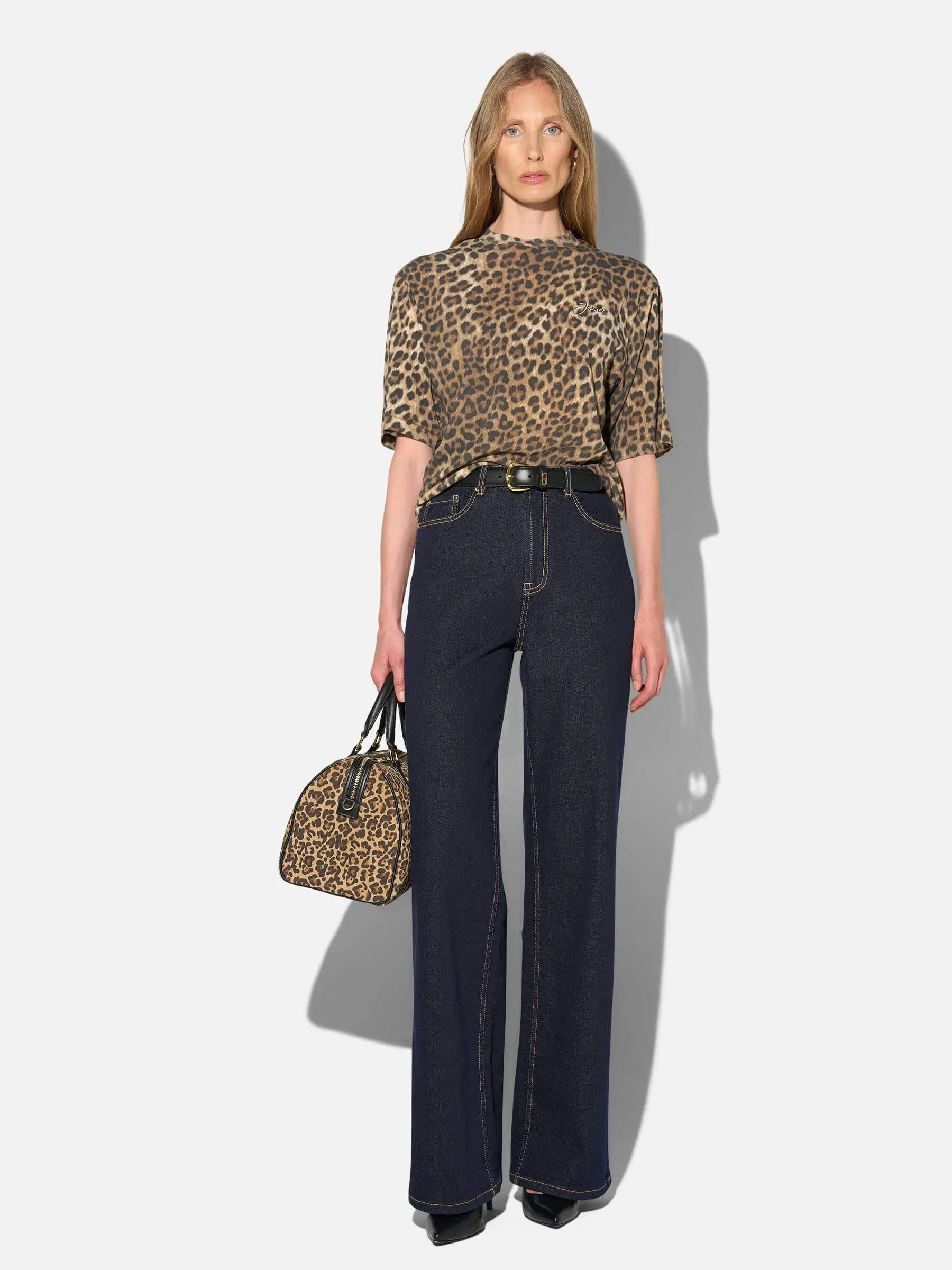 Panterprint Shirt Dames Katoen Logo Adam