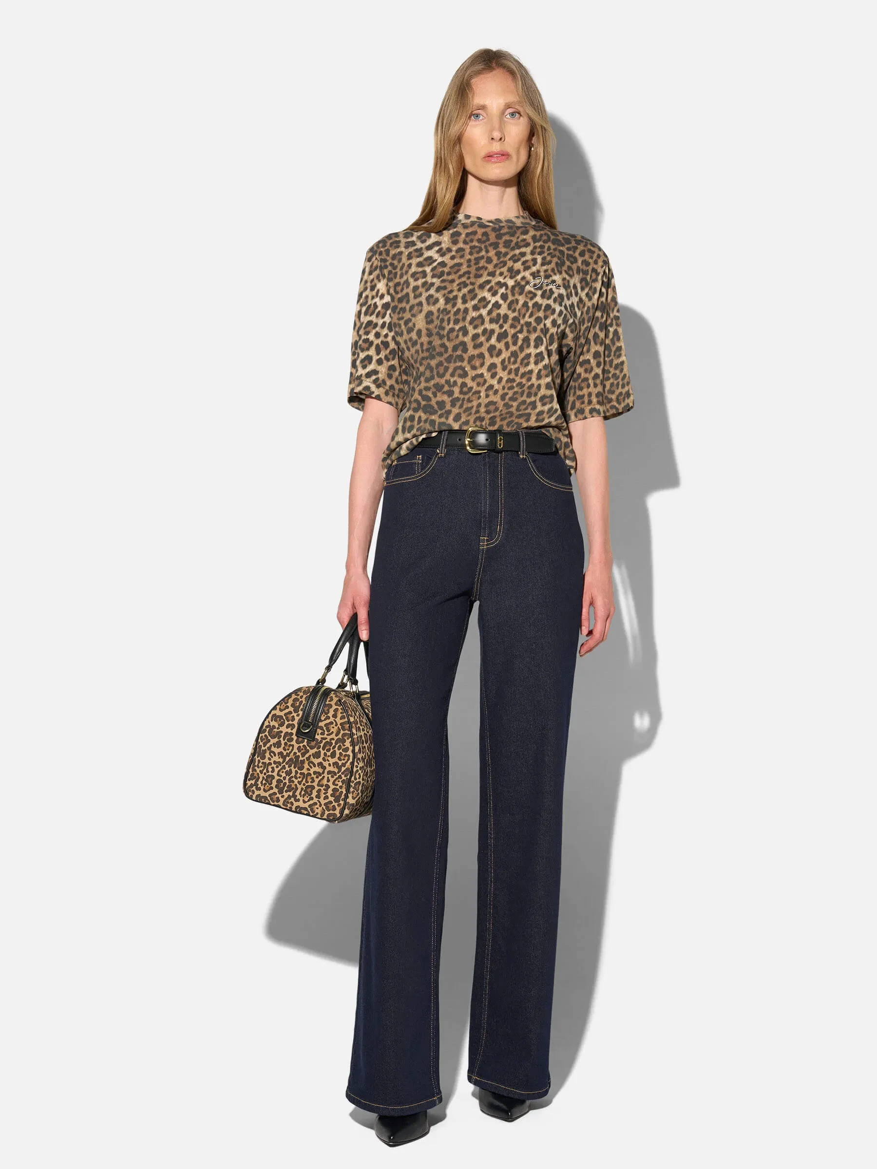 Panterprint Shirt Dames Katoen Logo Adam