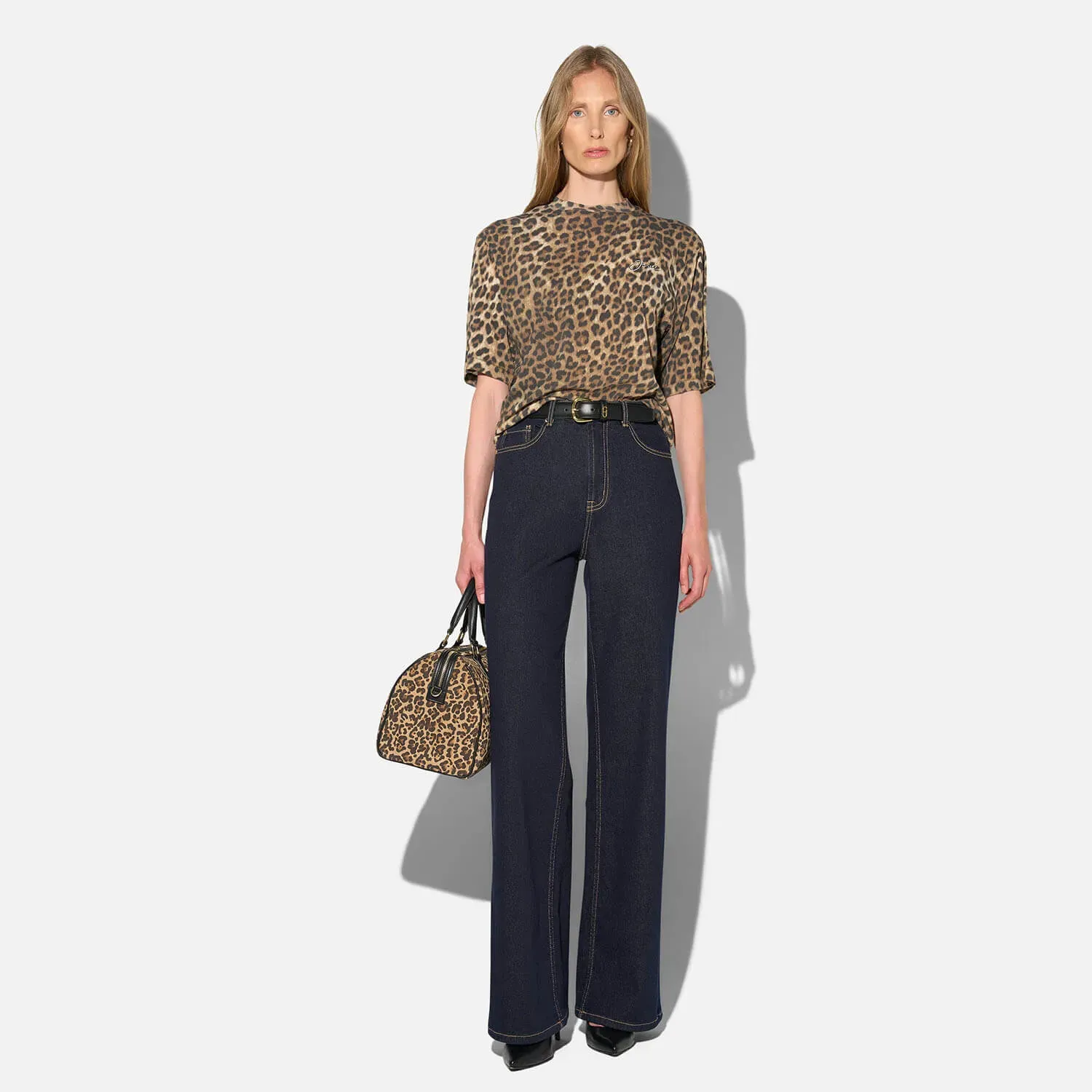Panterprint Shirt Dames Katoen Logo Adam