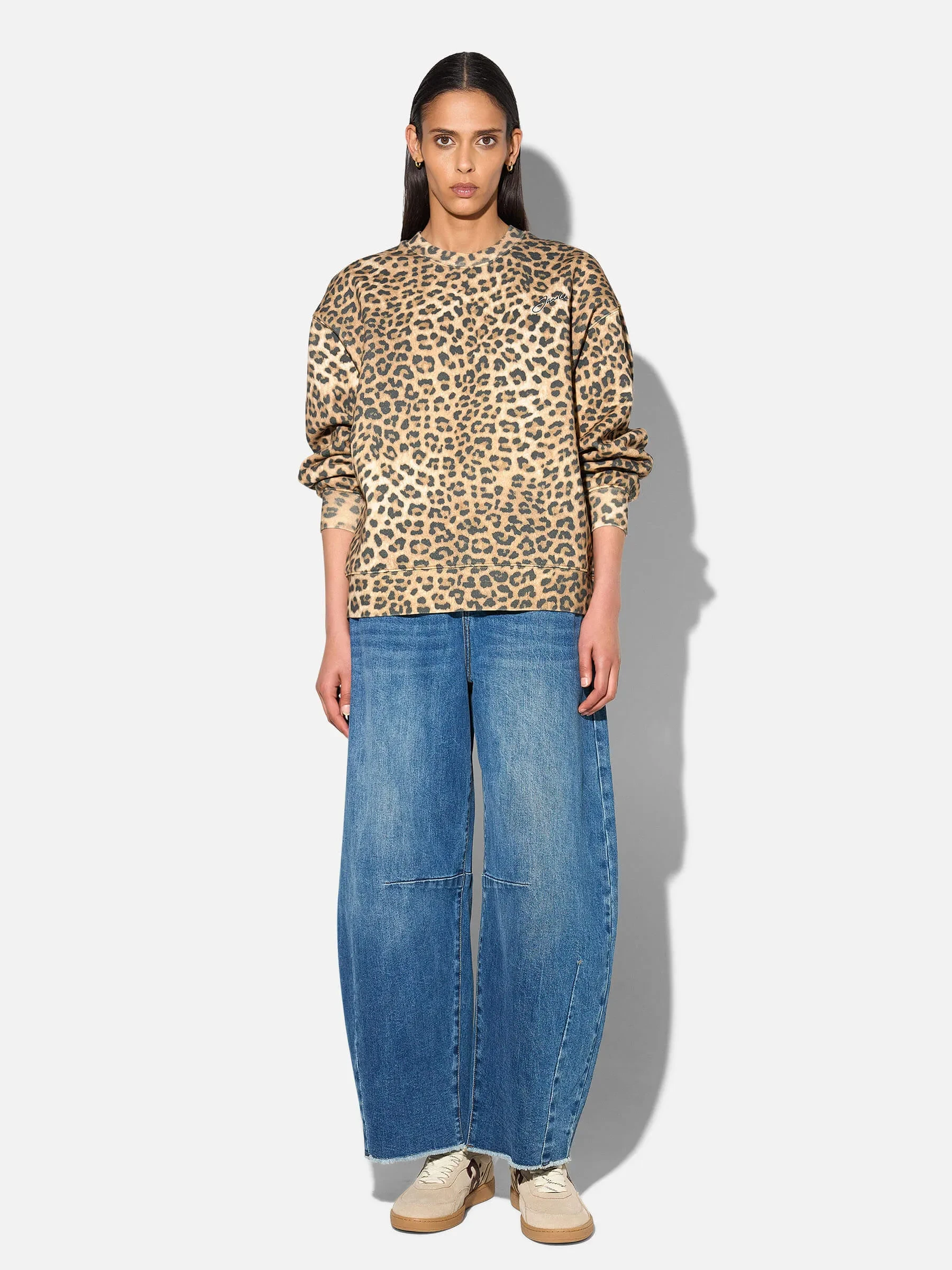Panterprint Sweater Dames Katoen Owen Leopard