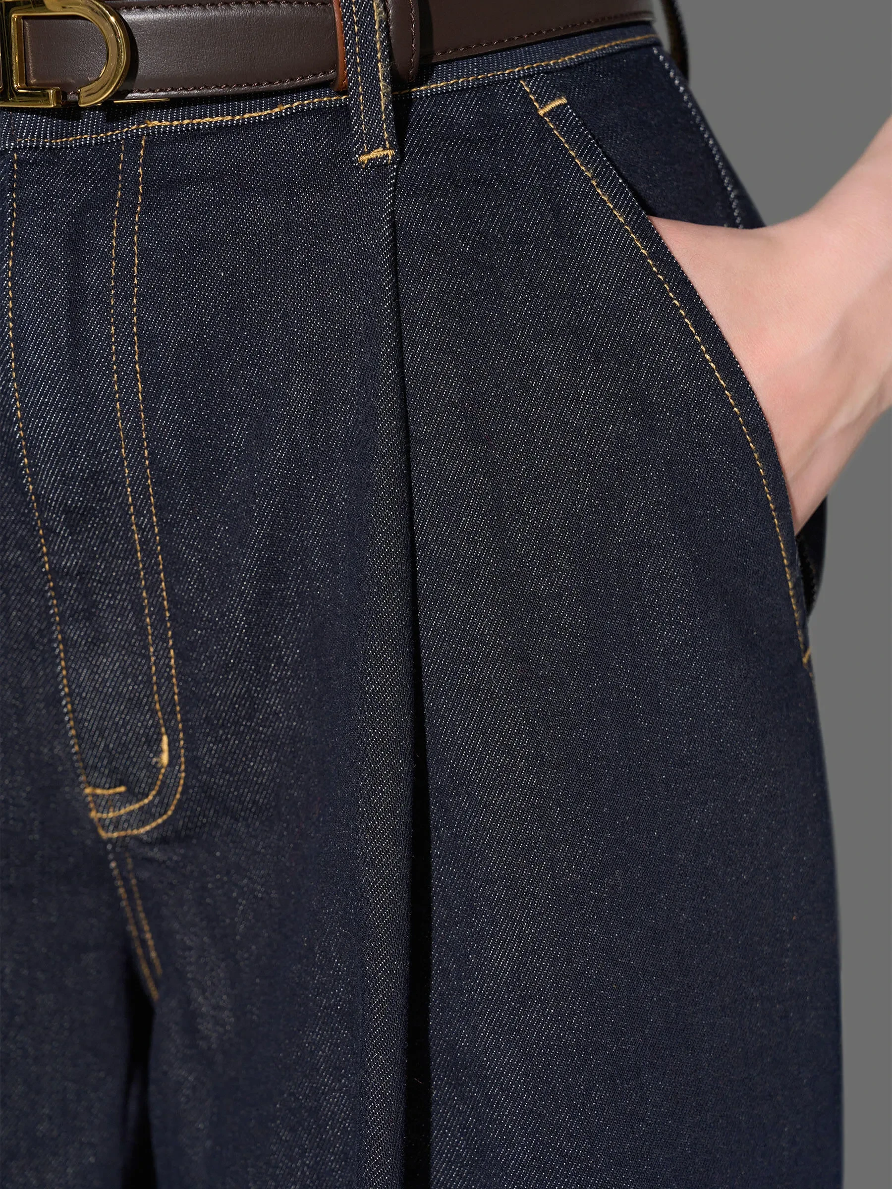 Paperbag Jeans Dames Steekzakken Barrel Balti Japanse Denim