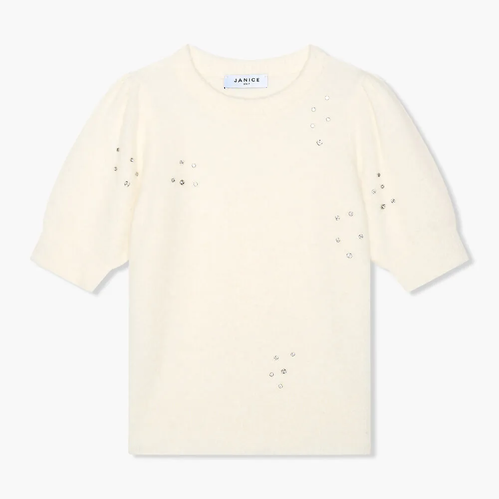 Peyton Off White Steentjes