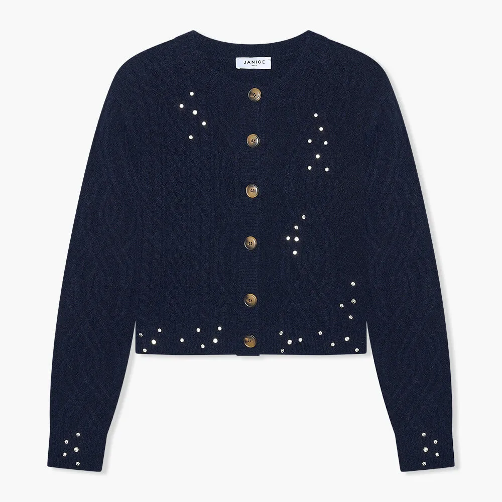 Quincy Donkerblauw Steentjes