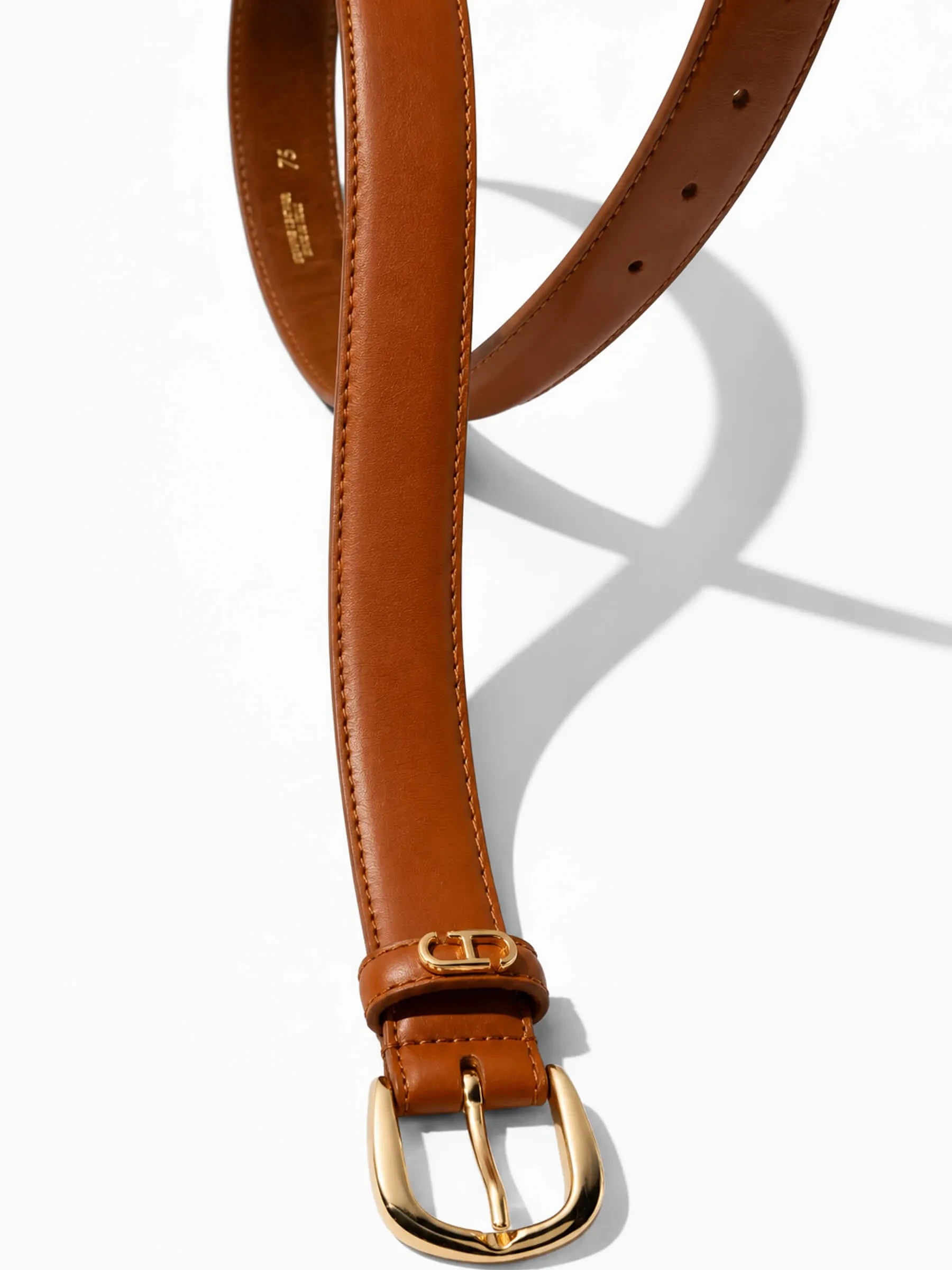 Riem Leer Dames Cognac Malone Goud