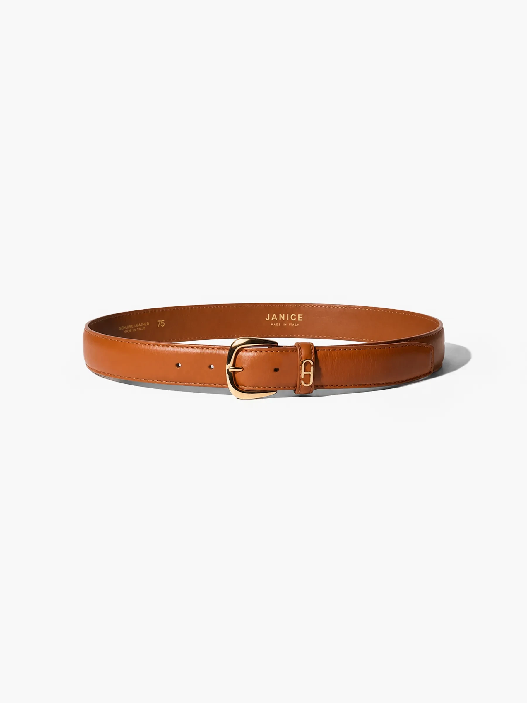 Riem Leer Dames Cognac Malone Goud